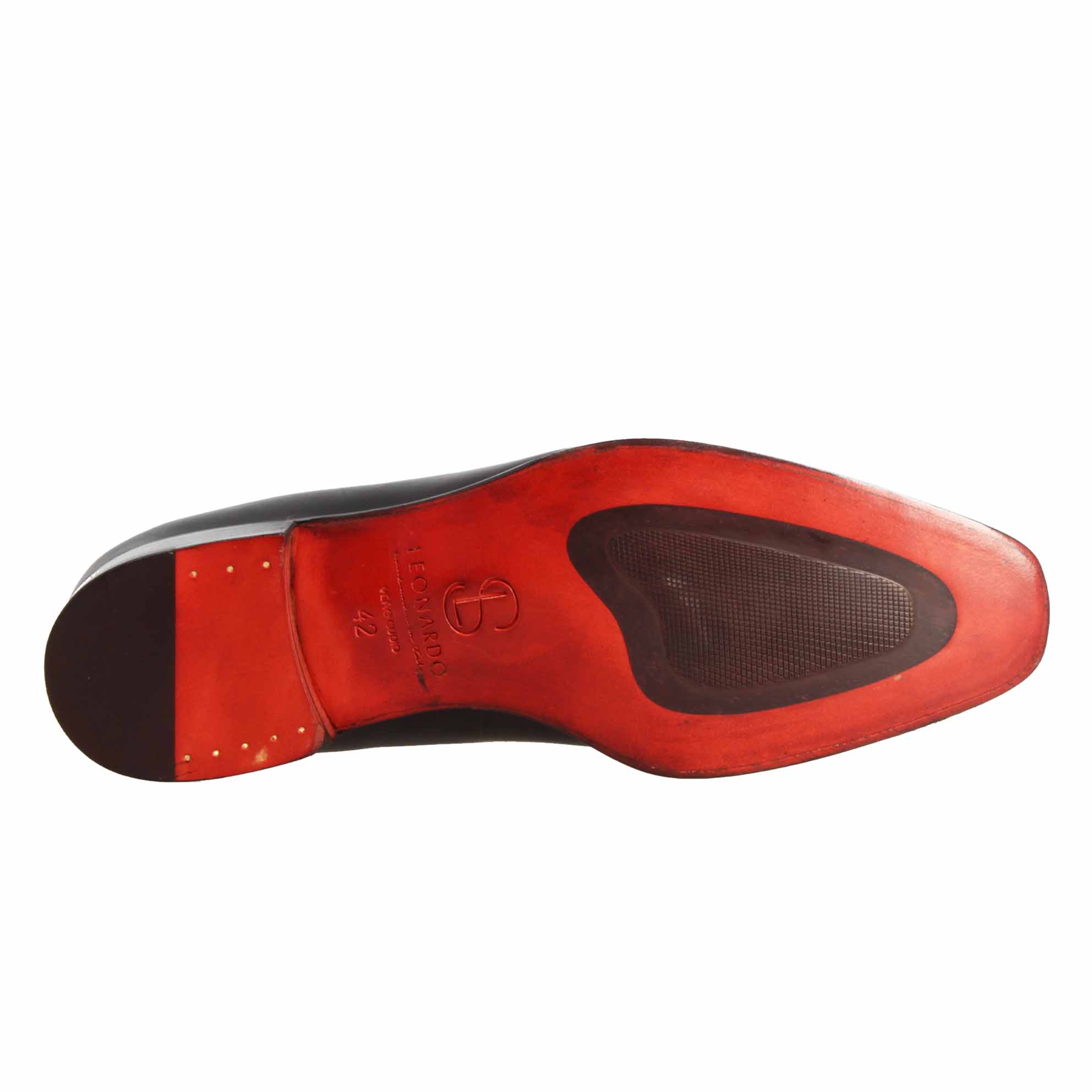 Mocassins pour hommes en cuir noir faits à la main