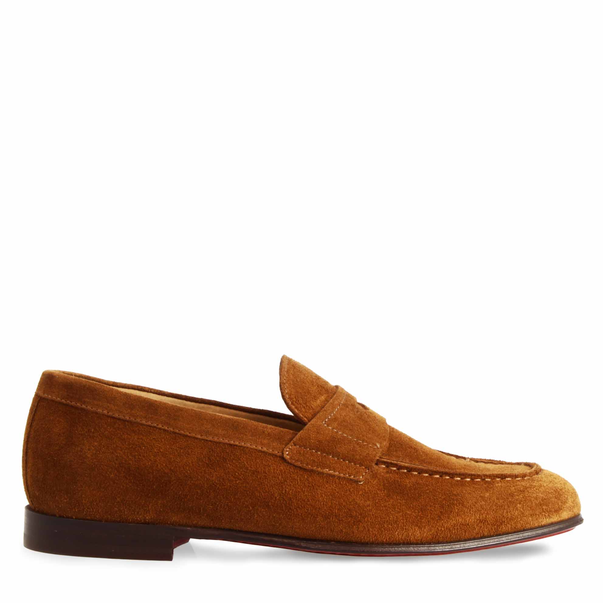 Mocassins en daim marron faits main pour hommes