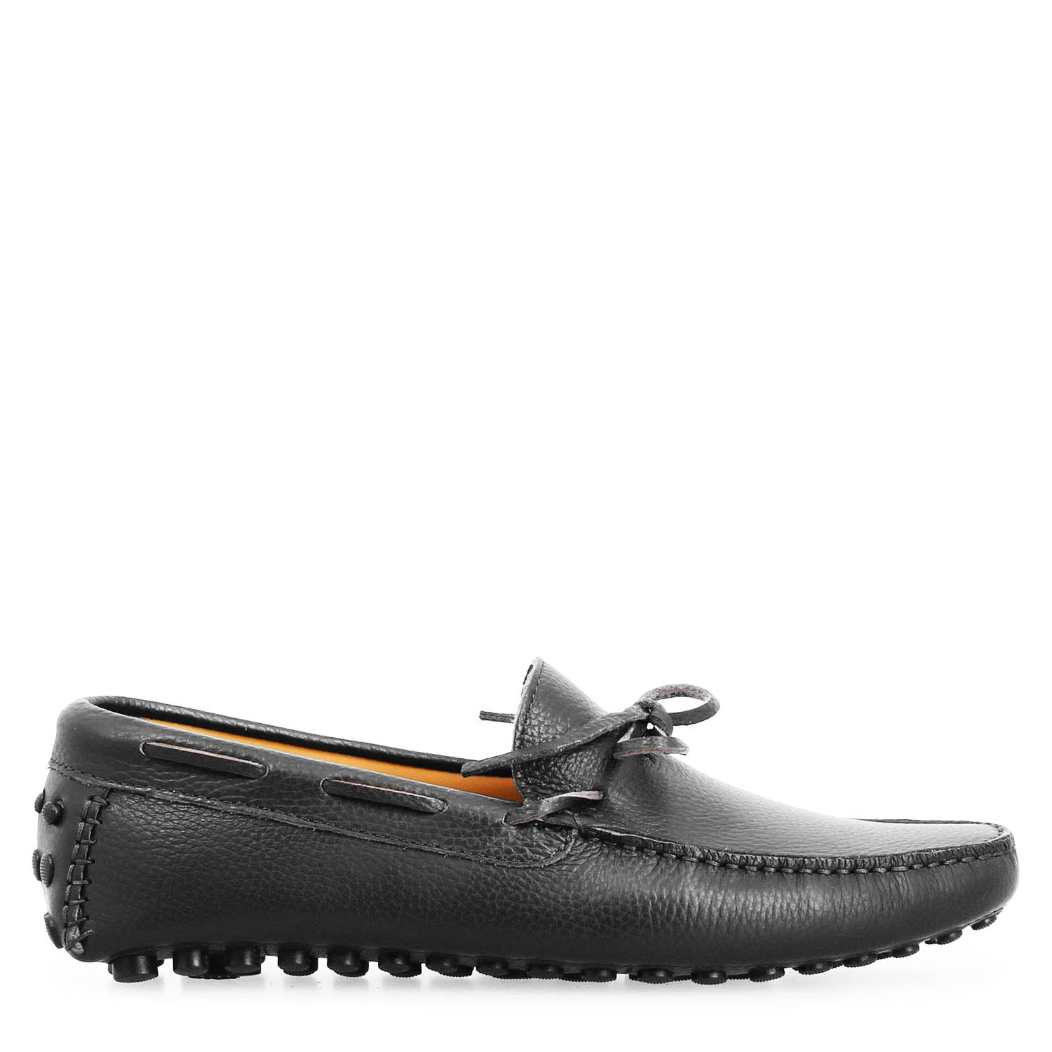 Dario handgefertigter herren slipper aus schwarzem Leder