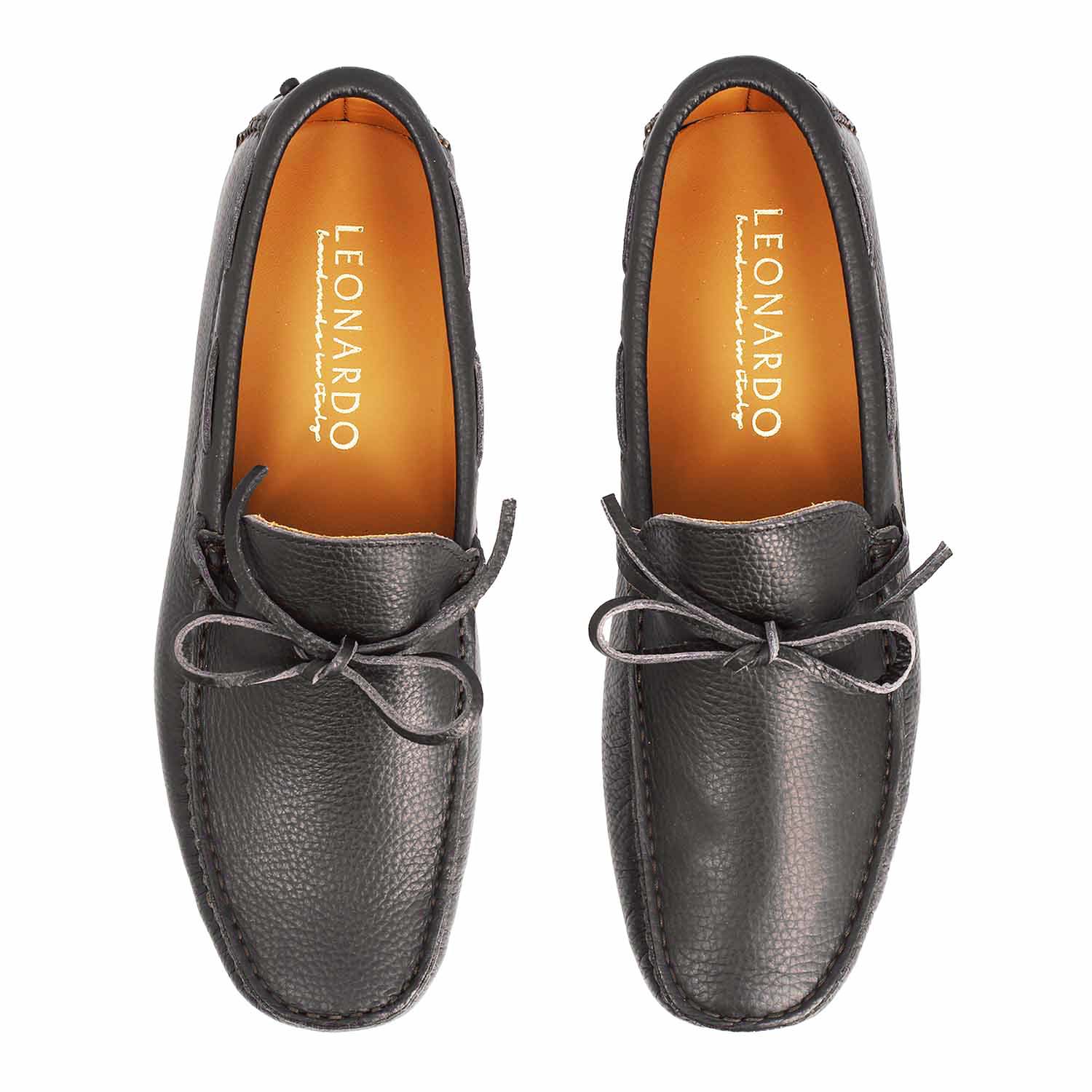 Dario handgefertigter herren slipper aus schwarzem Leder