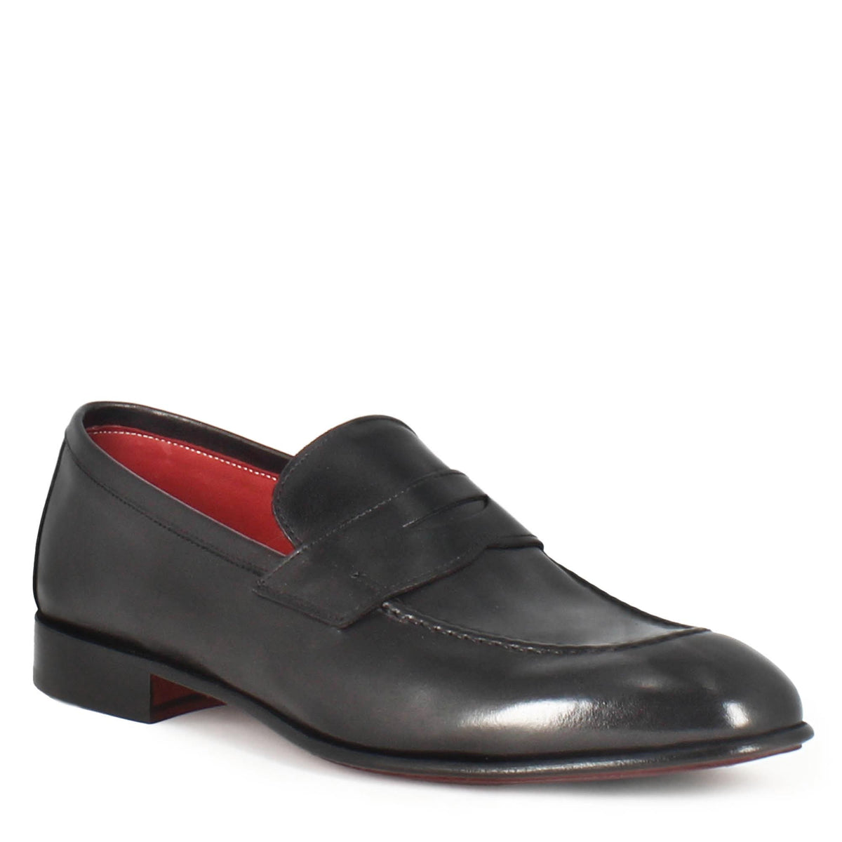 Classic men's moccasin in black leather