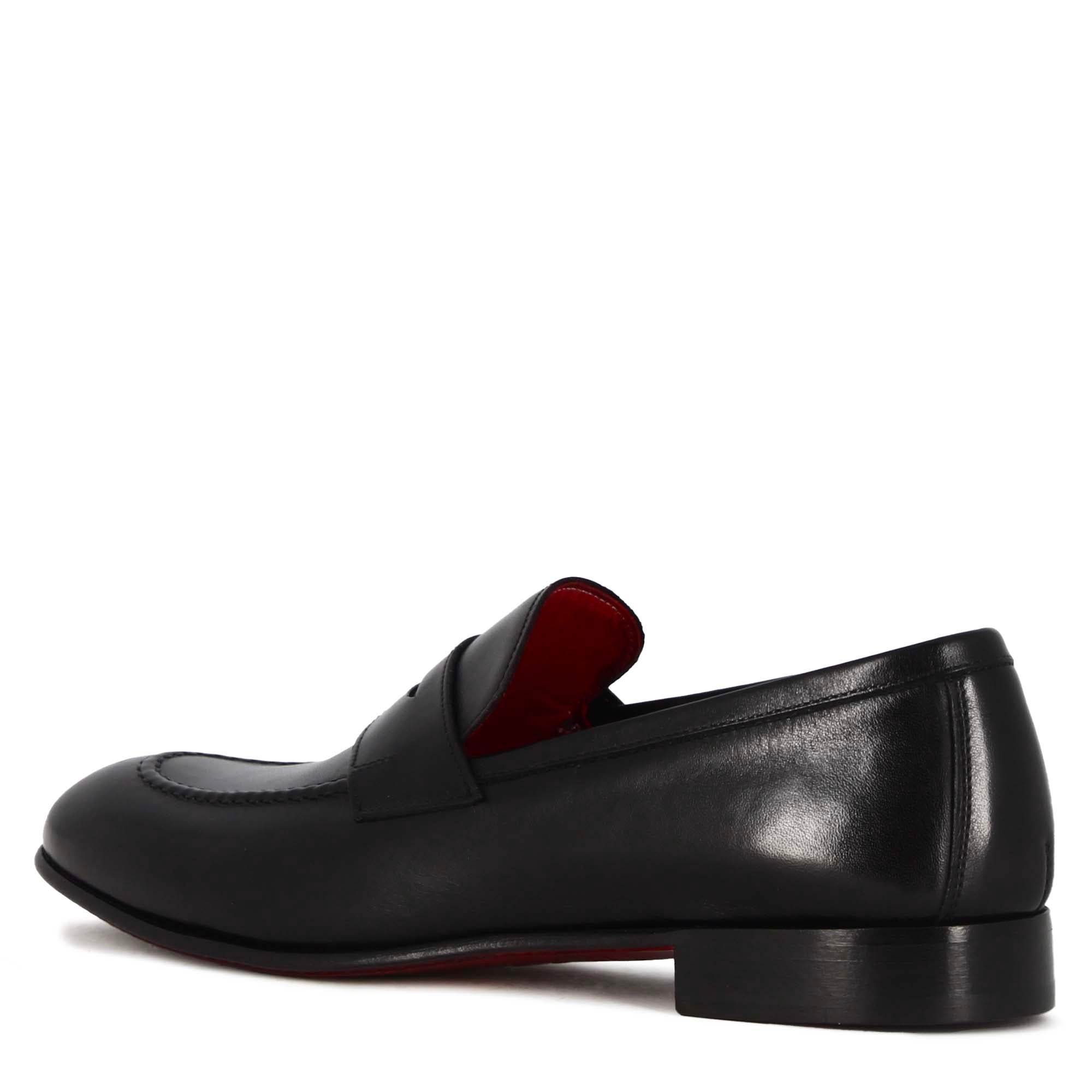 Mocassino classico da uomo in pelle colore nero