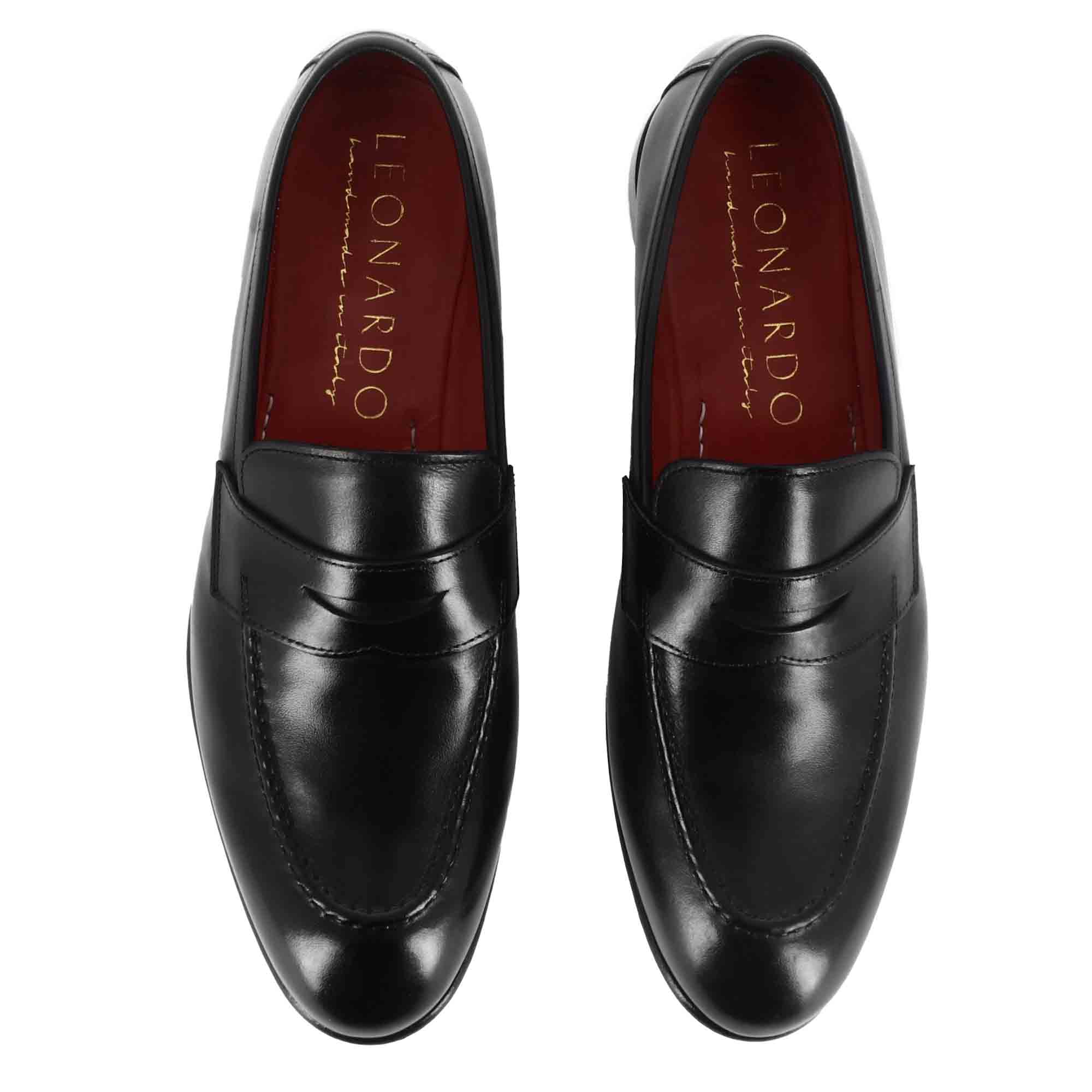 Mocassino classico da uomo in pelle colore nero