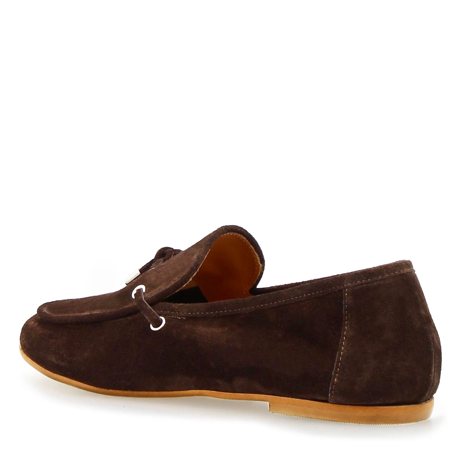 Mocassino da donna Arsilia in camoscio marrone scuro