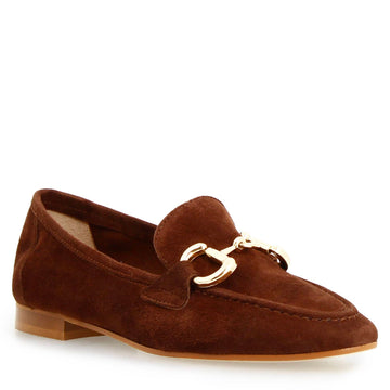 Mocassino da donna Baltea in camoscio marrone - LeonardoShoes