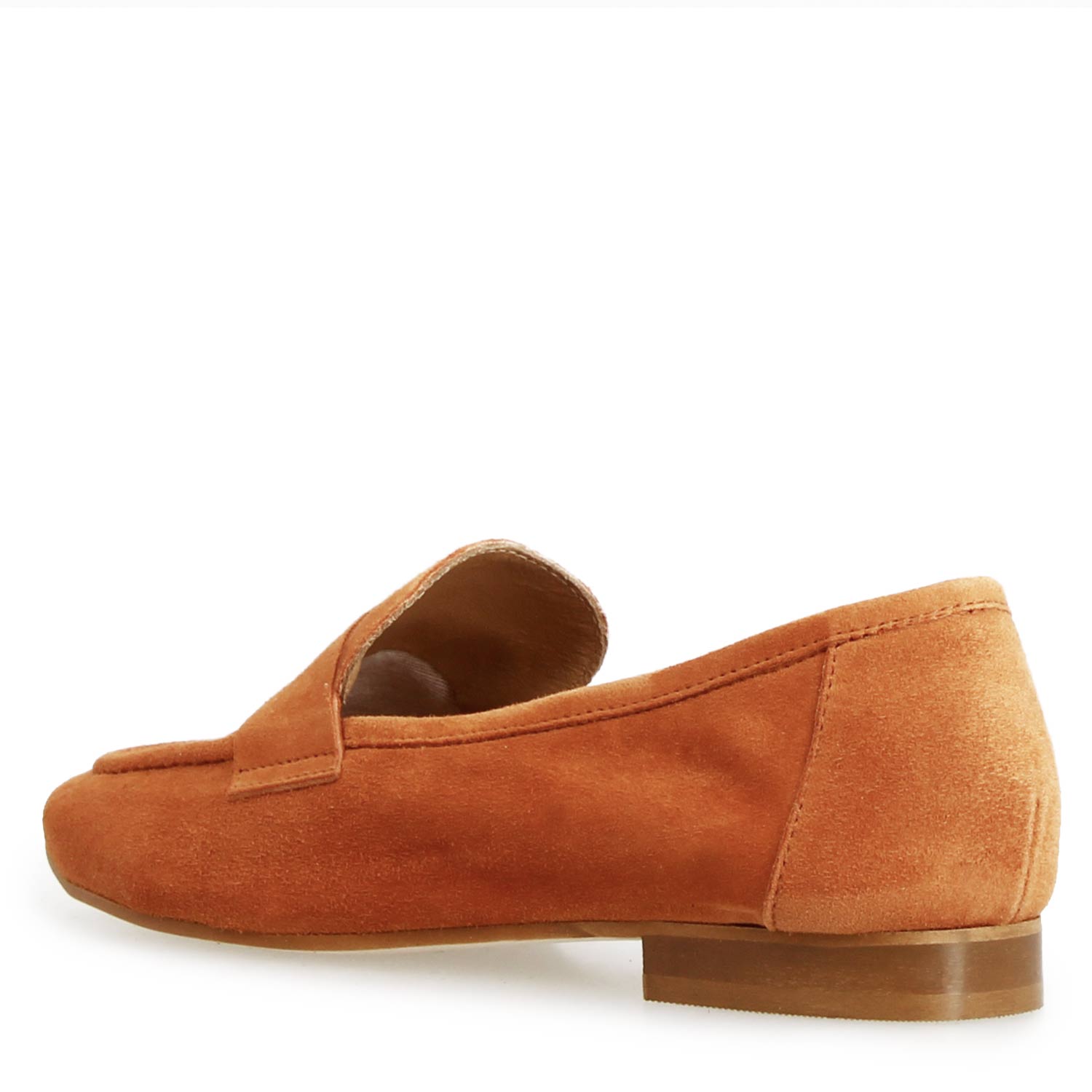 Mocassino da donna Brenta in camoscio arancione - LeonardoShoes