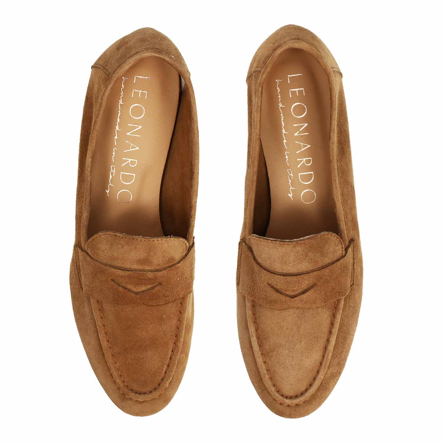 Women's Brenta loafer in light brown suede