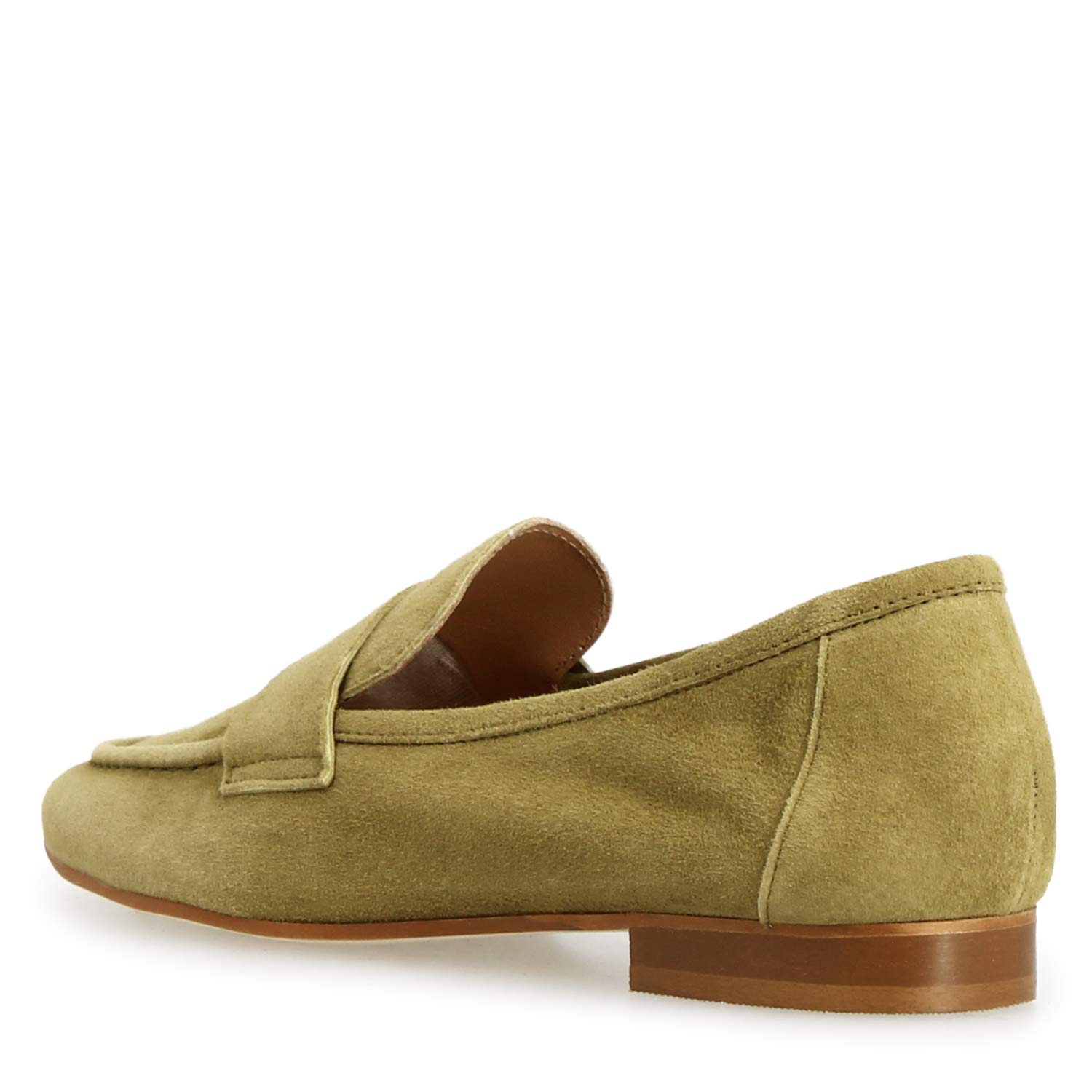 Mocassino da donna Brenta in camoscio verde - LeonardoShoes