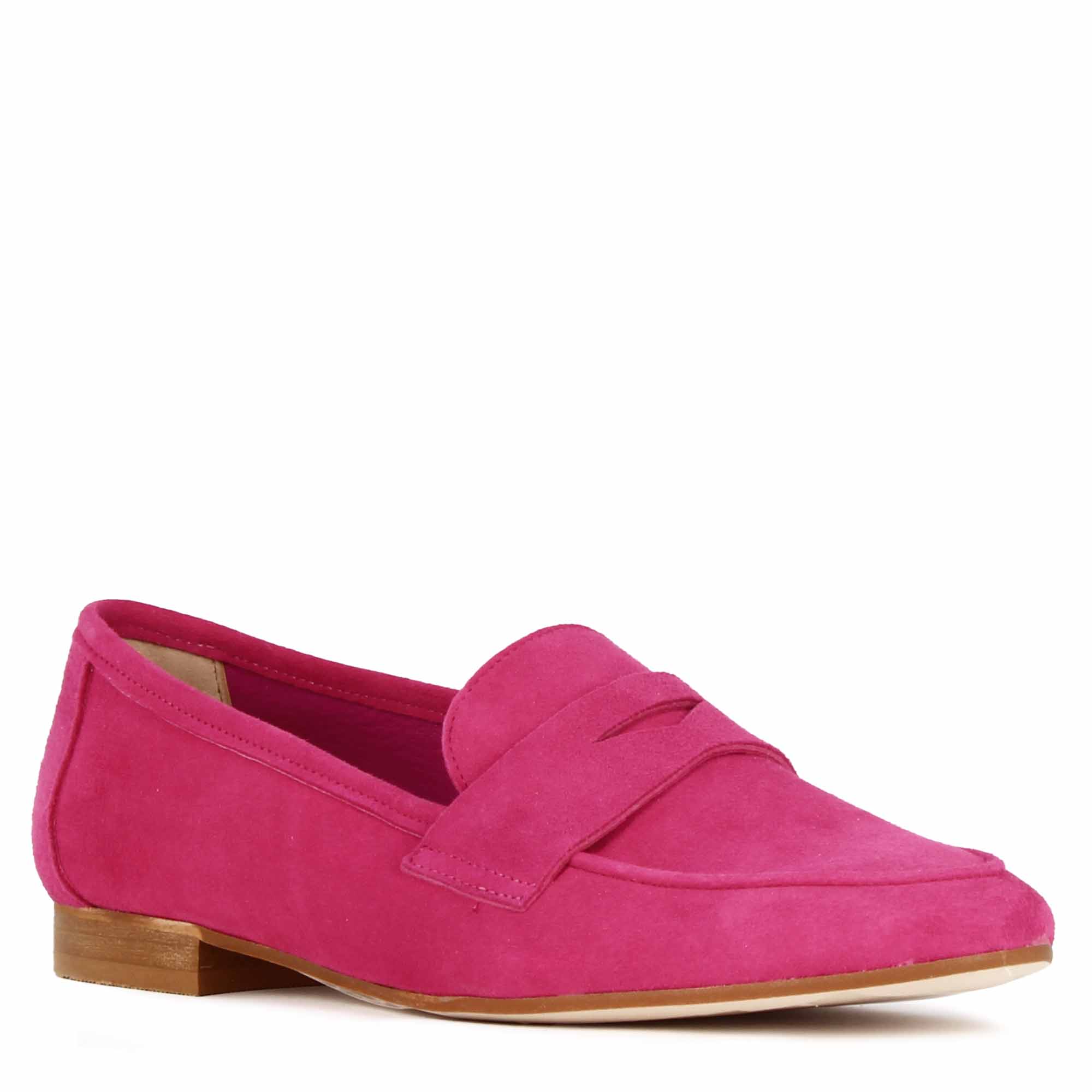 Mocassino da donna classico in pelle scamosciata colore rosa