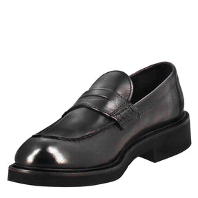 Paupa women's moccasin in black washed leather