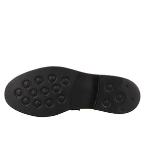 Paupa women's moccasin in black washed leather