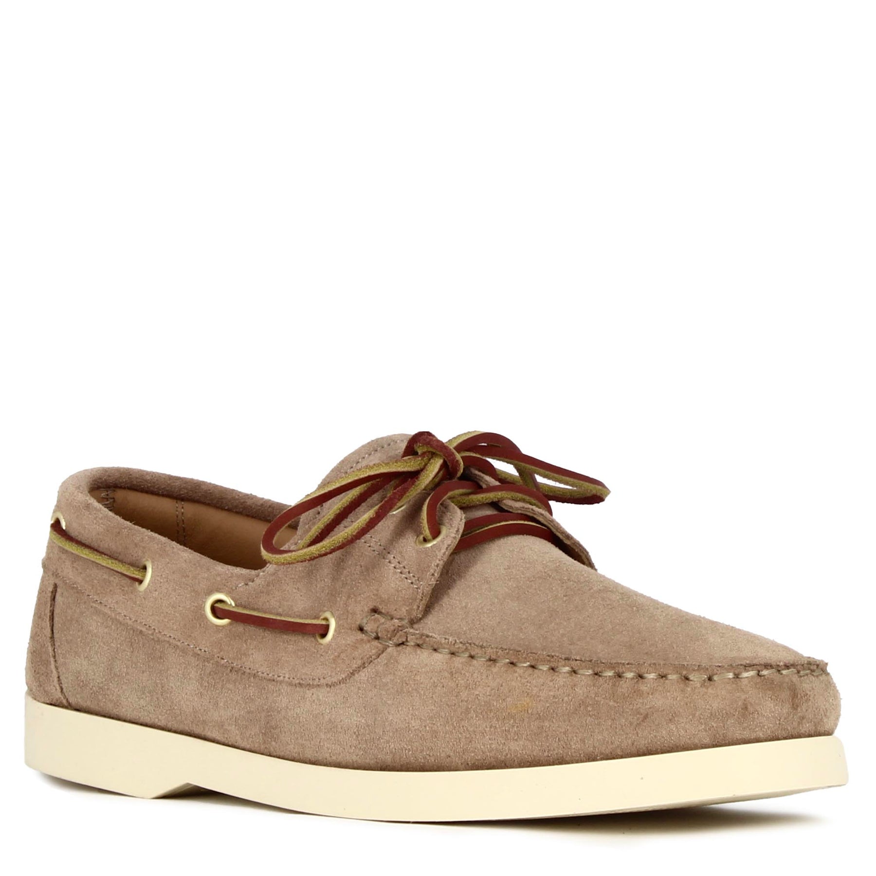 Mens beige boat shoes top