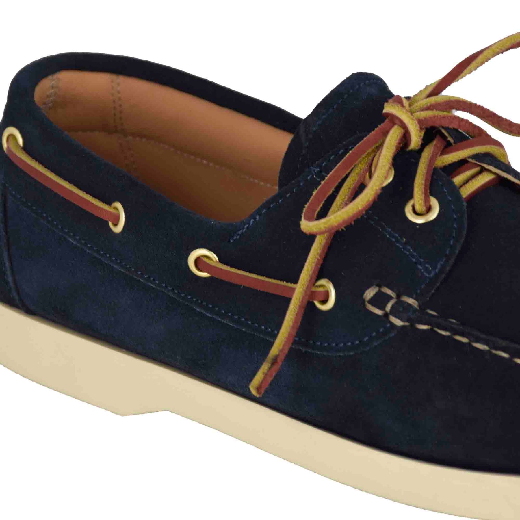 Men s Boat Moccasin in Blue Suede