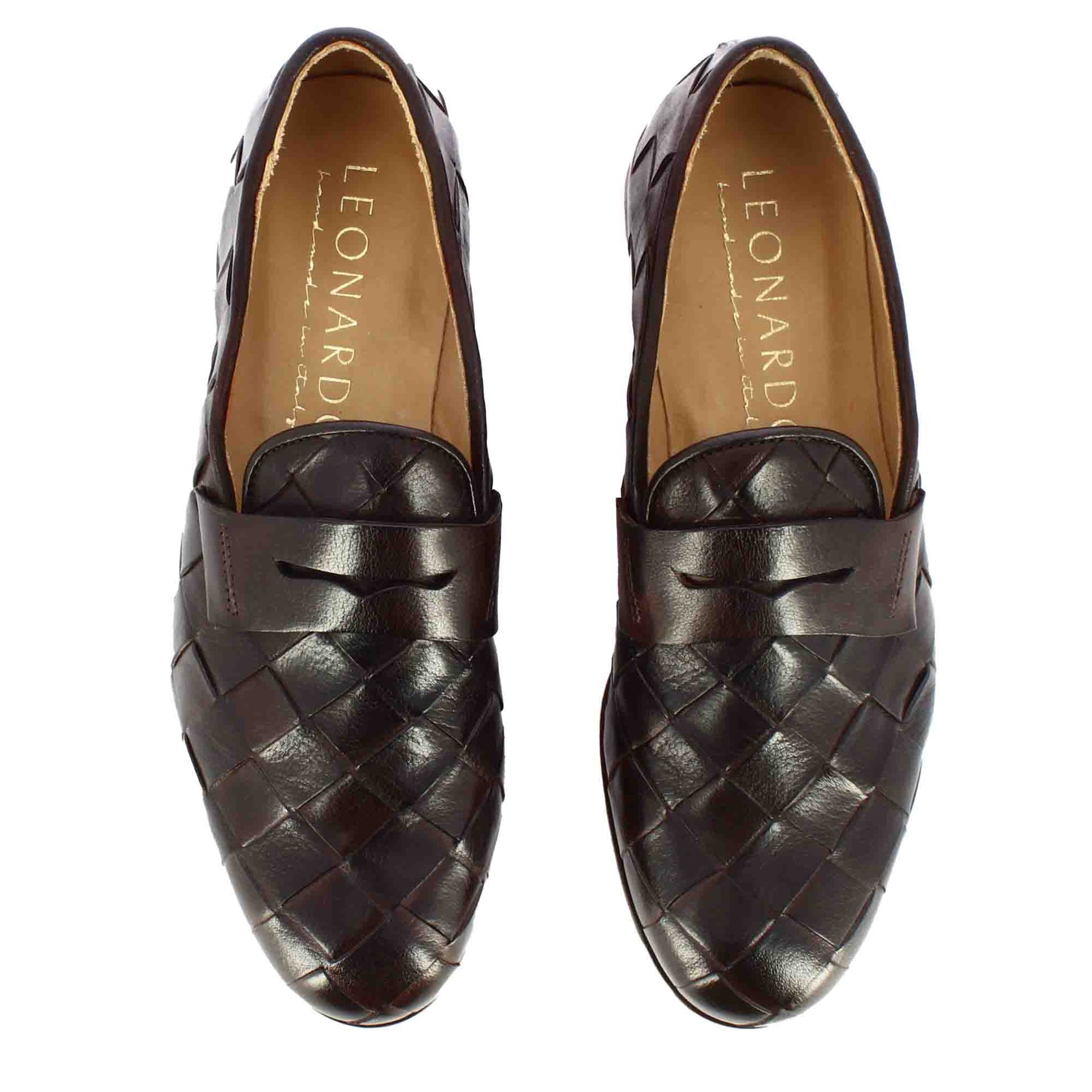 Mocassini pelle intrecciata uomo hot sale