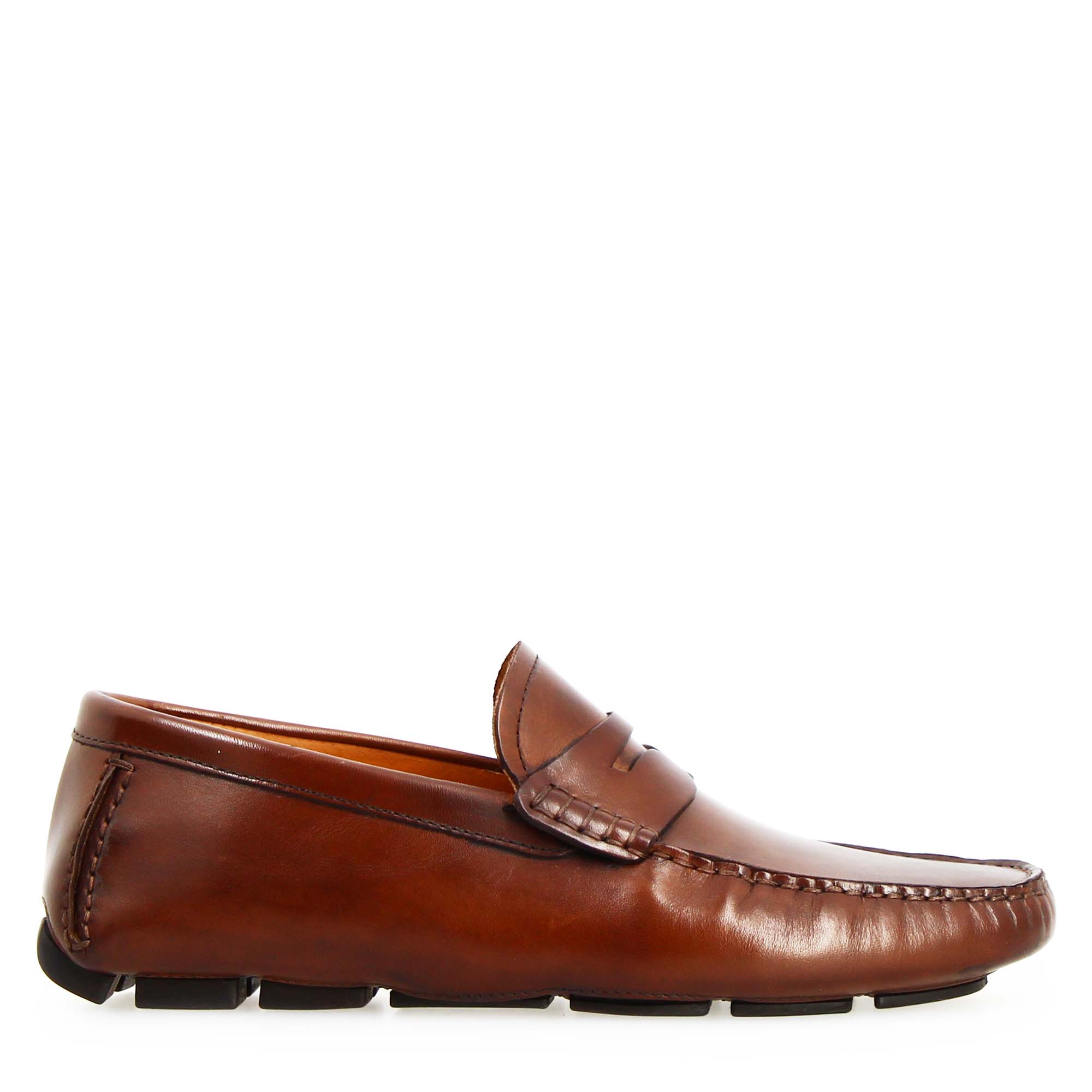Mocassin Tiberio pour homme en cuir marron 