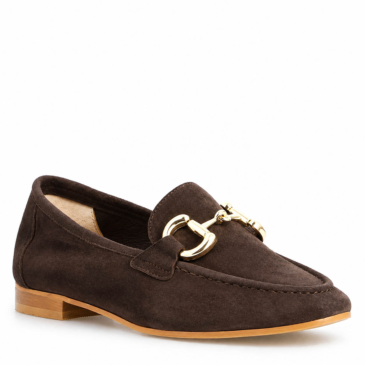 Mocassino da donna Baltea in camoscio marrone scuro