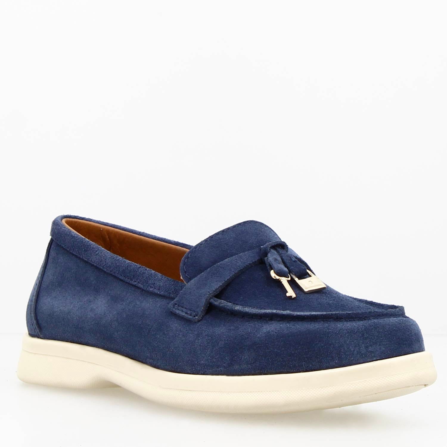 Women's Vellaria blue suede driving moccasins