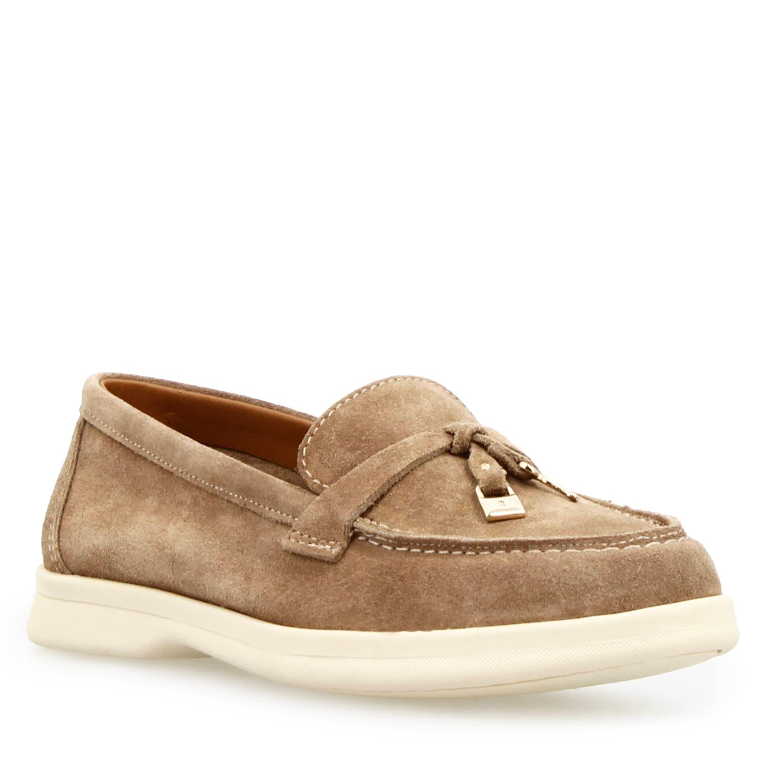 Vellaria drive loafer for women in brown suede