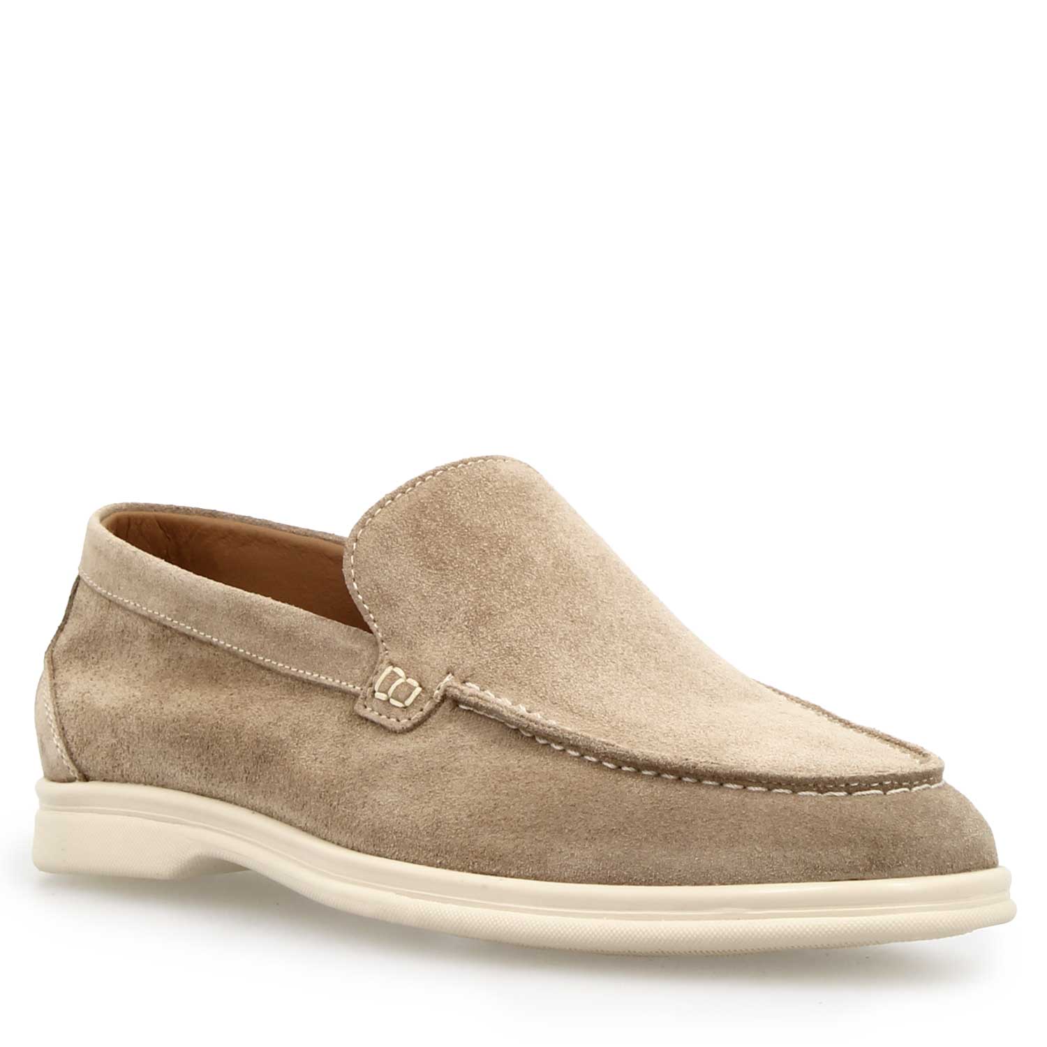 Mocassino Elite da uomo in pelle scamosciata marrone chiaro