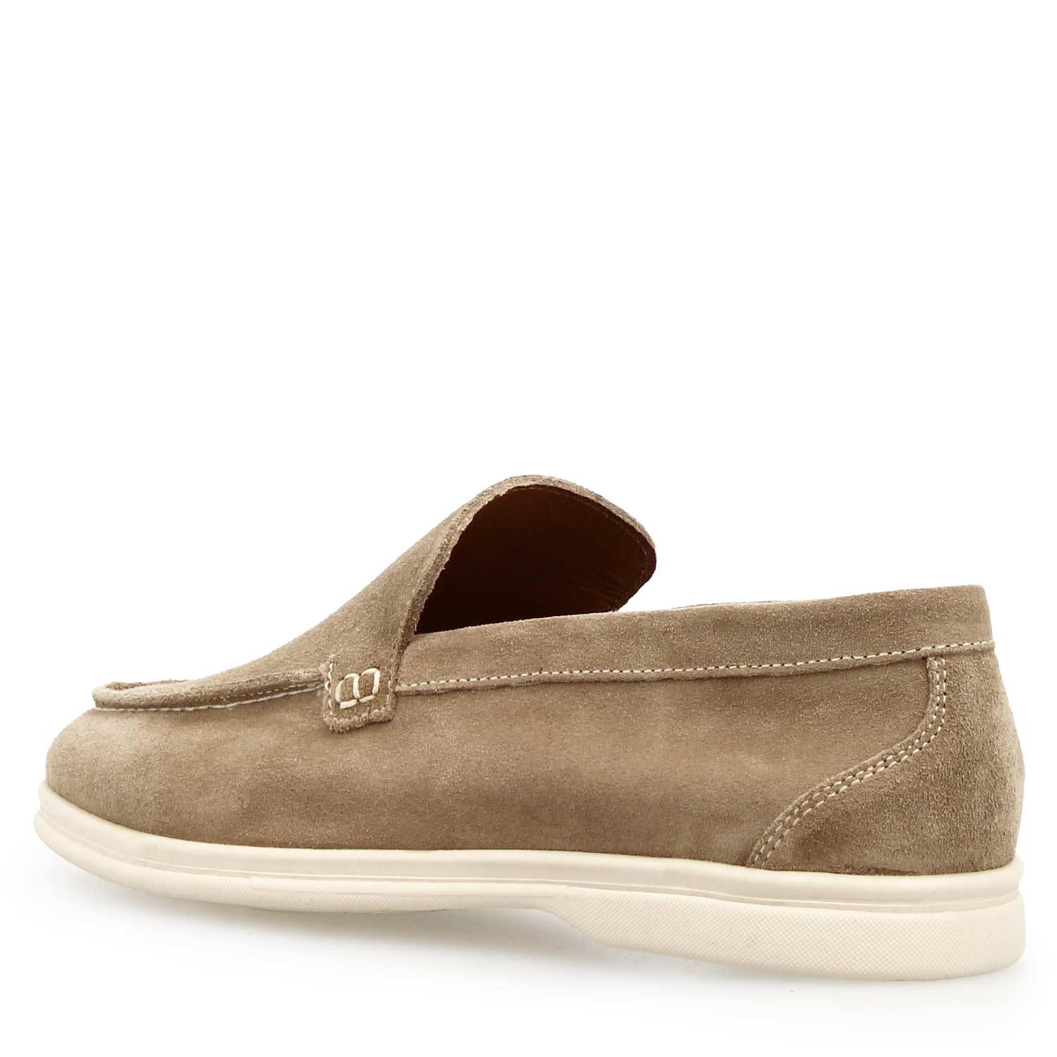 Mocassino Elite da uomo in pelle scamosciata marrone chiaro - LeonardoShoes