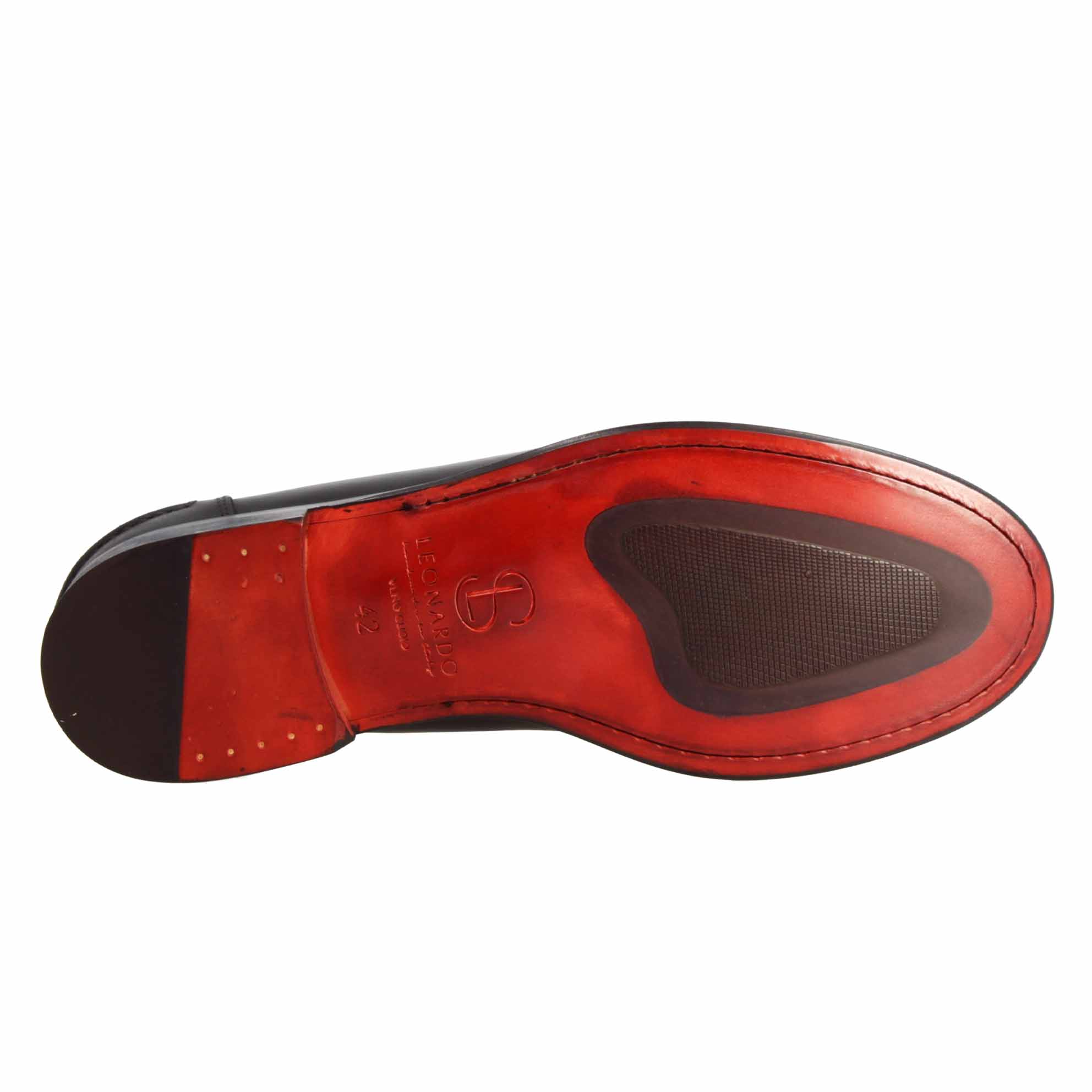Mocassino artigianale classico da uomo in pelle nero