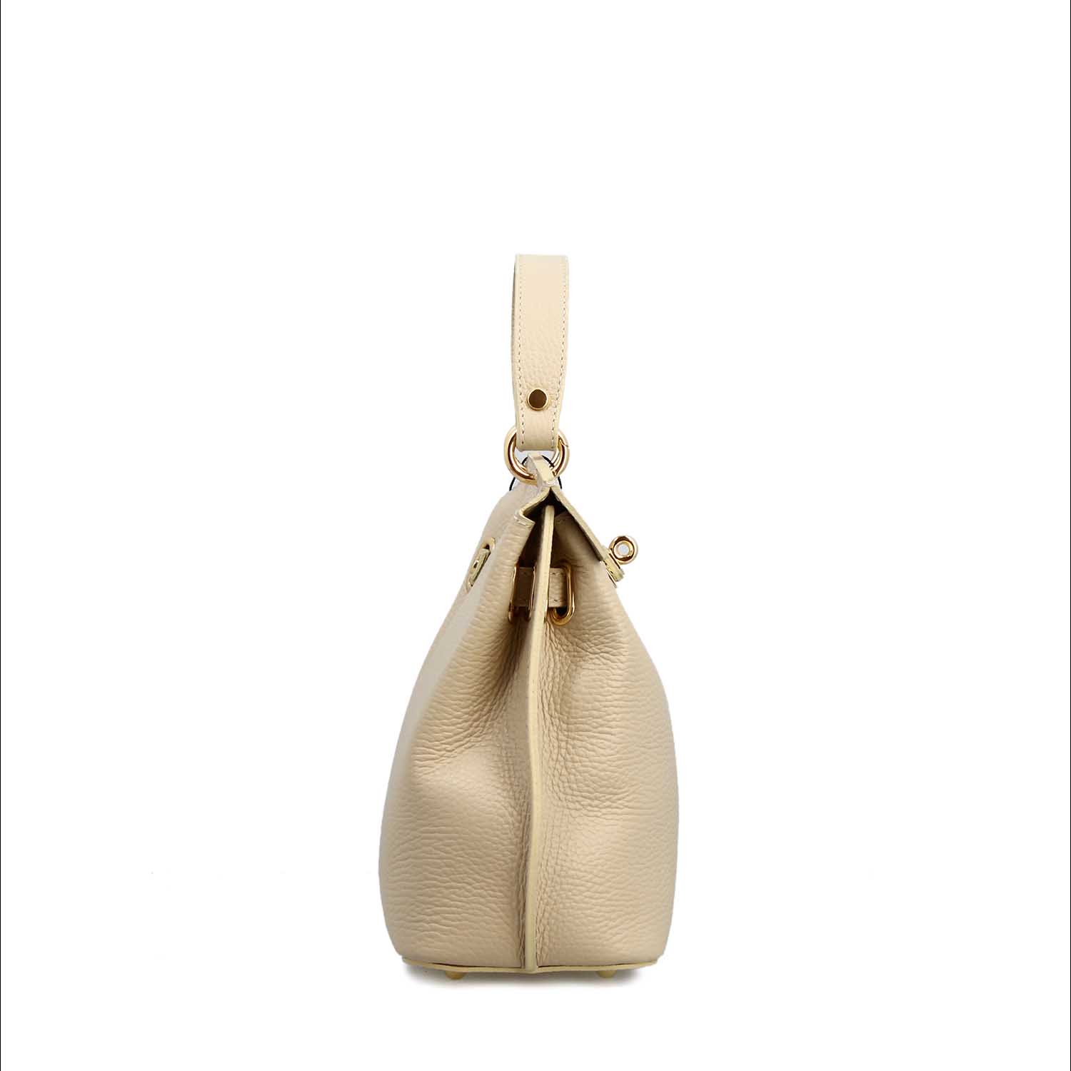 Ninfea white leather handbag for women