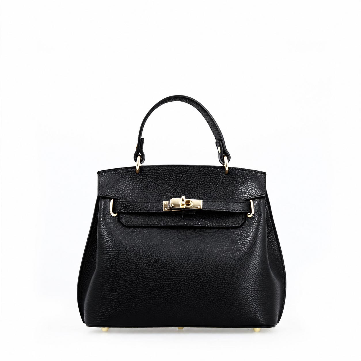 Sac à main et bandoulière Ninfea pour femme en cuir noir