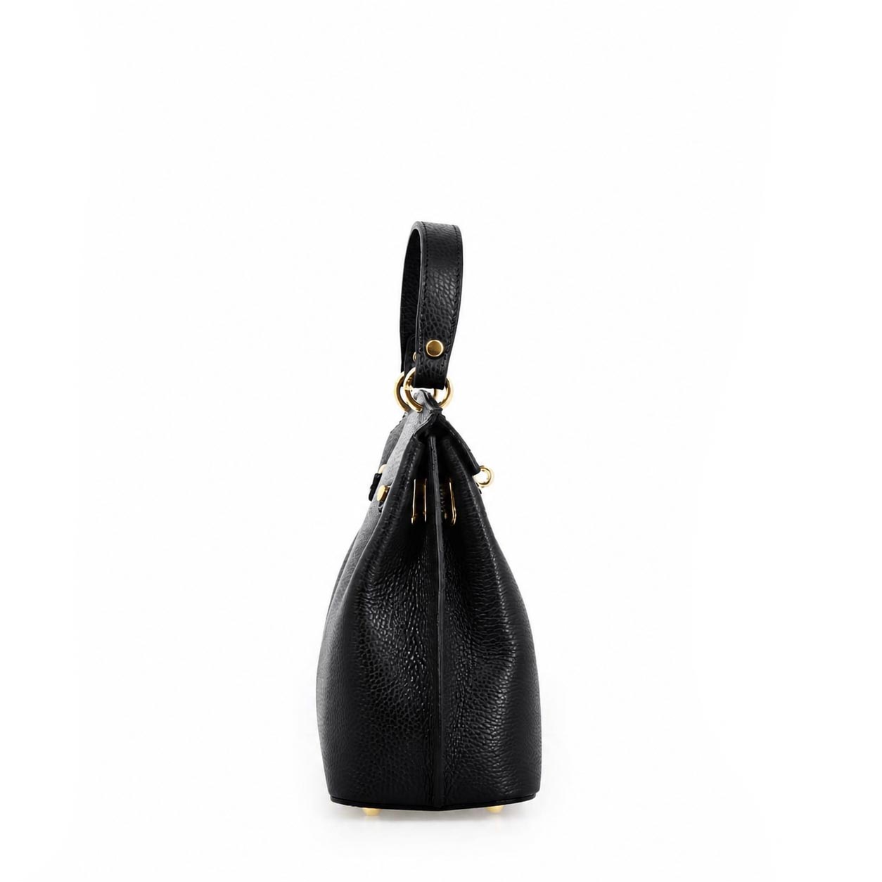 Sac à main et bandoulière Ninfea pour femme en cuir noir