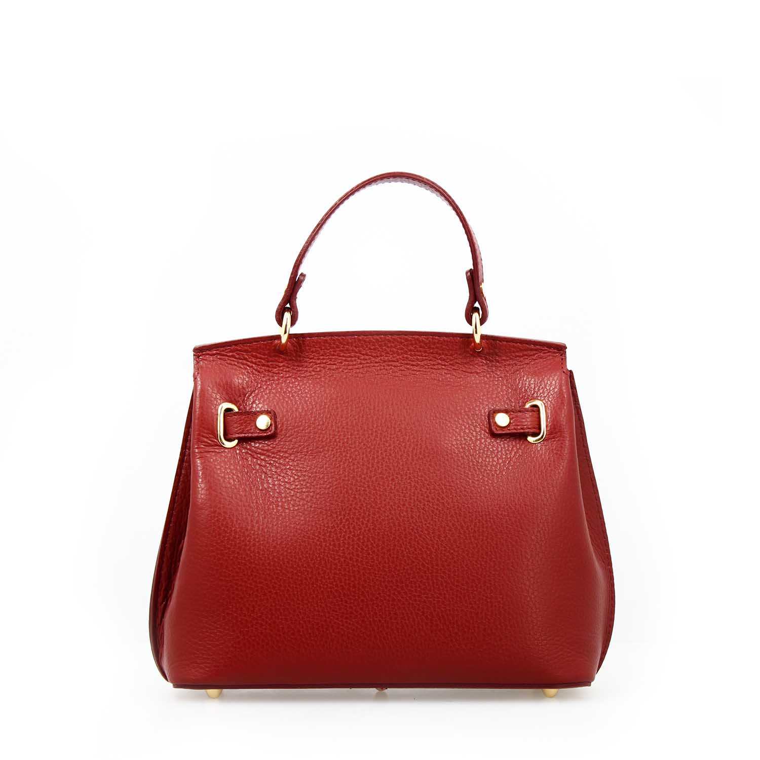 Ninfea red leather handbag for women