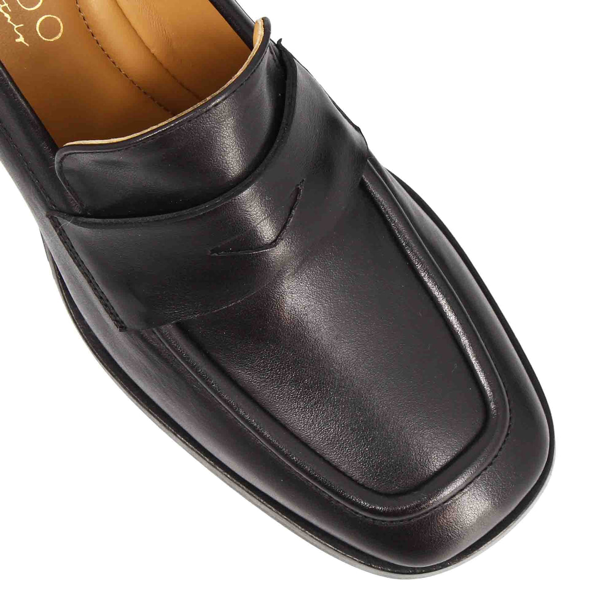 Ottavia - Mocassino da donna tacco alto in pelle nero