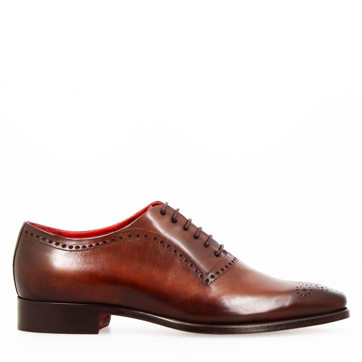 Ettore brown oxford leather semibrogue for men