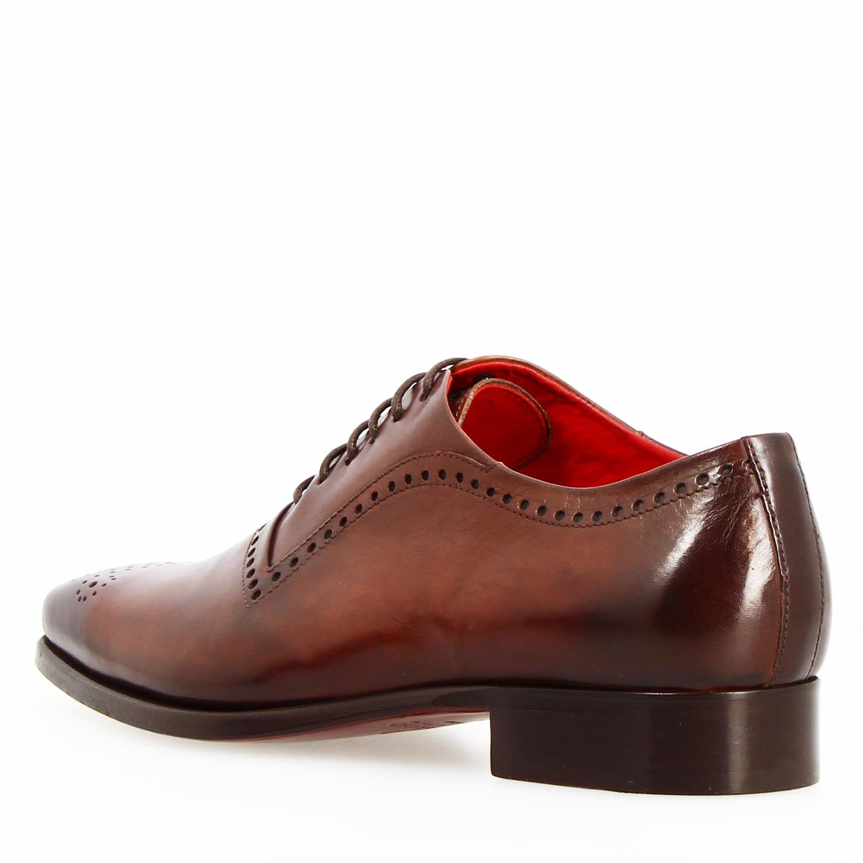 Ettore brown oxford leather semibrogue for men