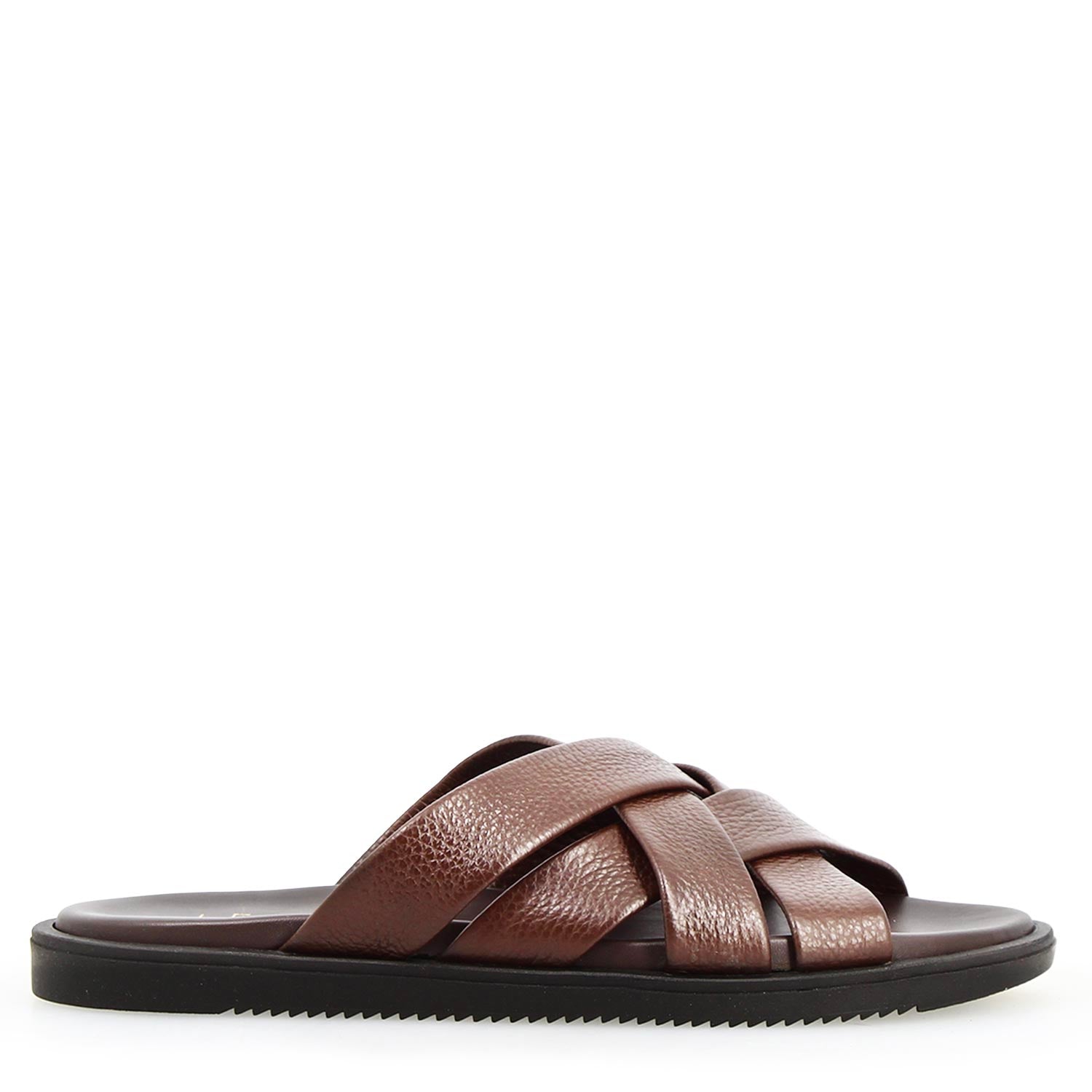 Sandali artigianali Perseo da uomo in pelle marrone