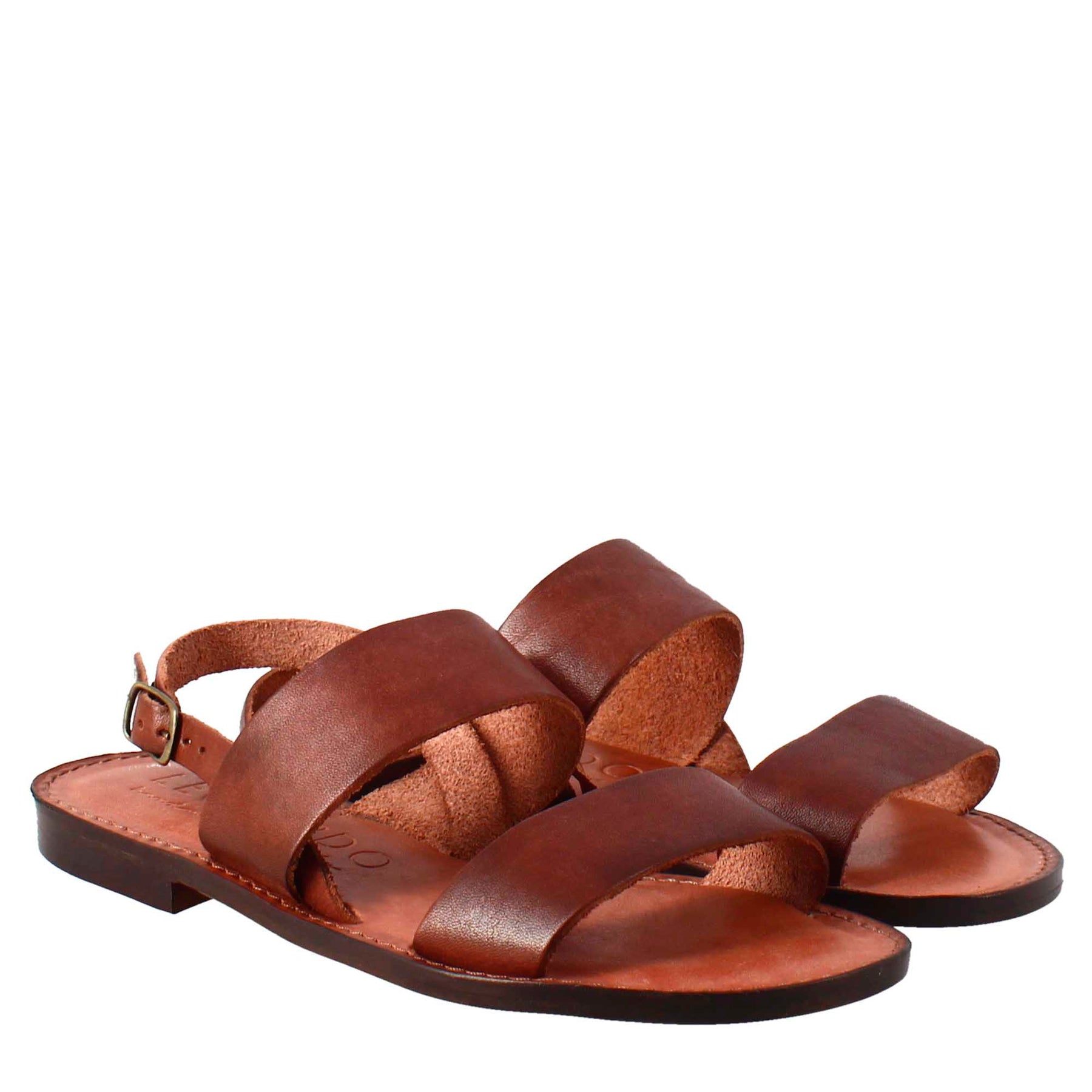 Women's Euphoria ancient Roman style brown leather sandals