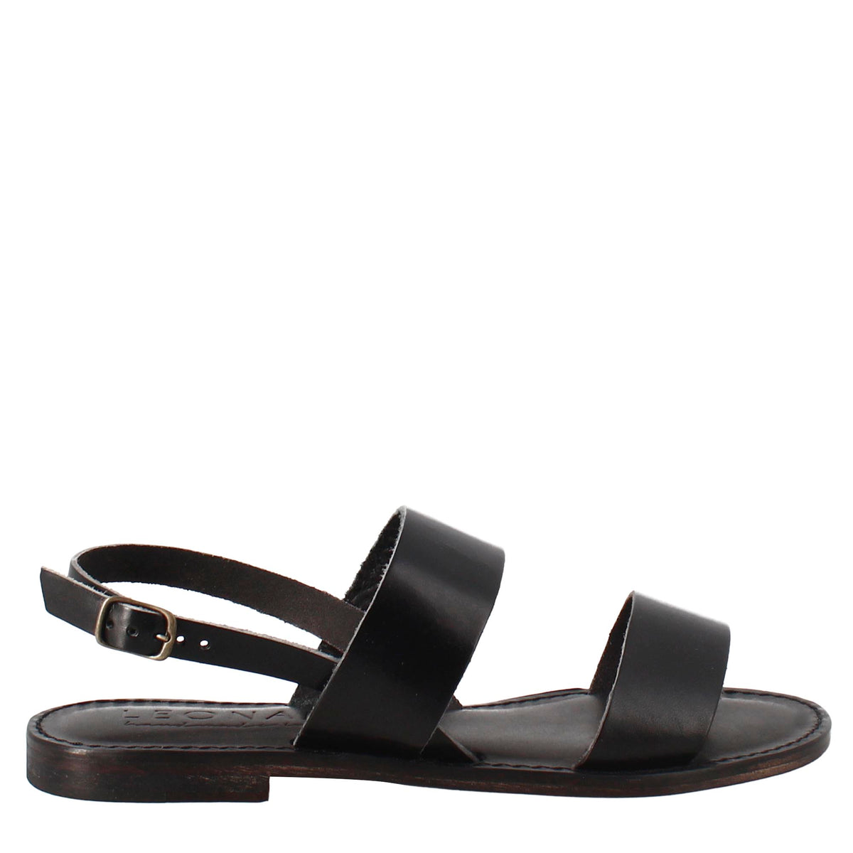 Euforia women's sandals in ancient Roman style in black leather