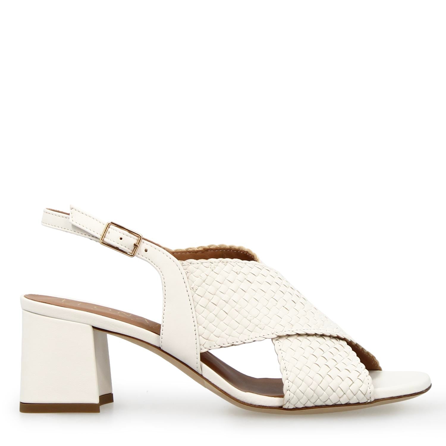 Sandalo da donna Demetra in pelle bianca - LeonardoShoes