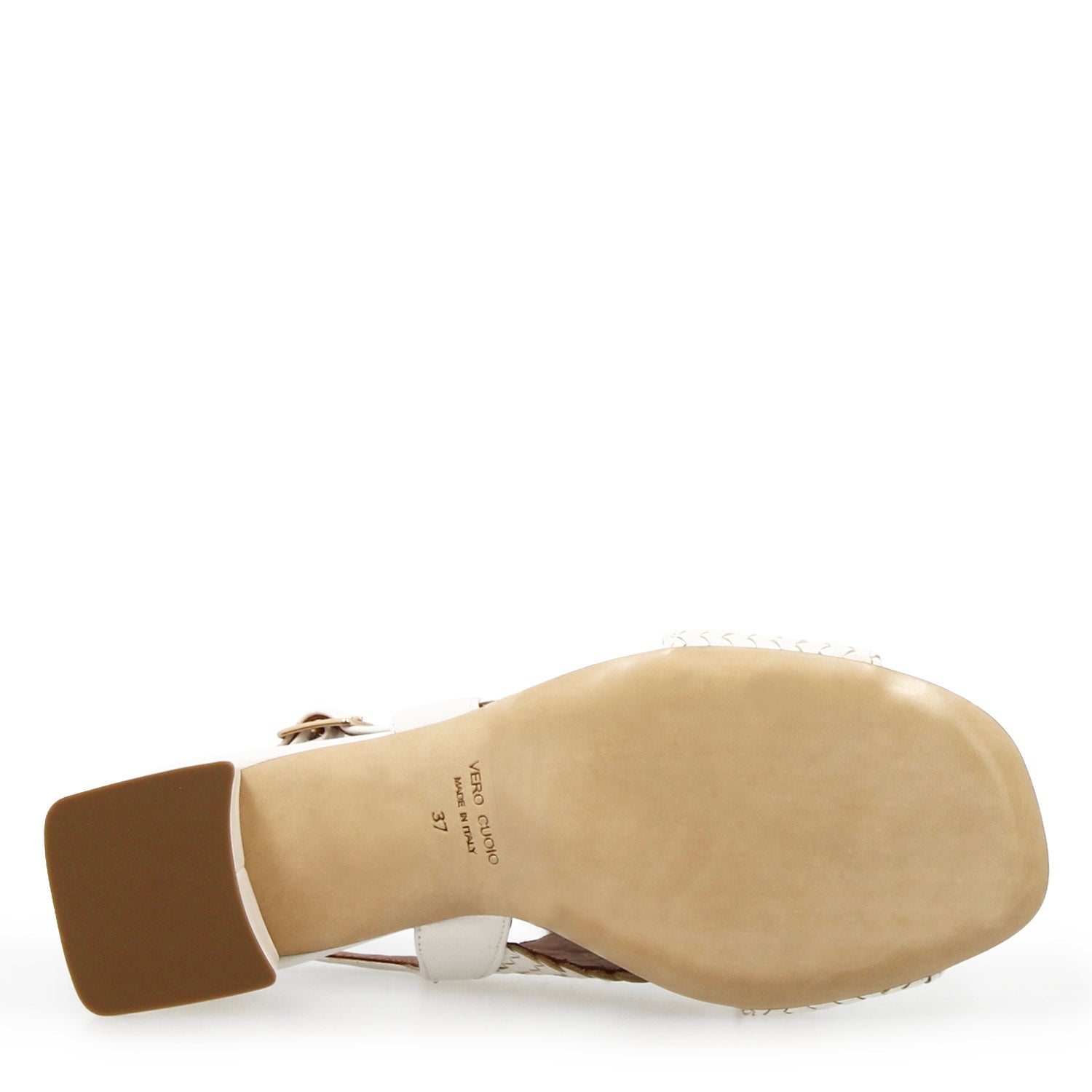 Sandalo da donna Demetra in pelle bianca - LeonardoShoes