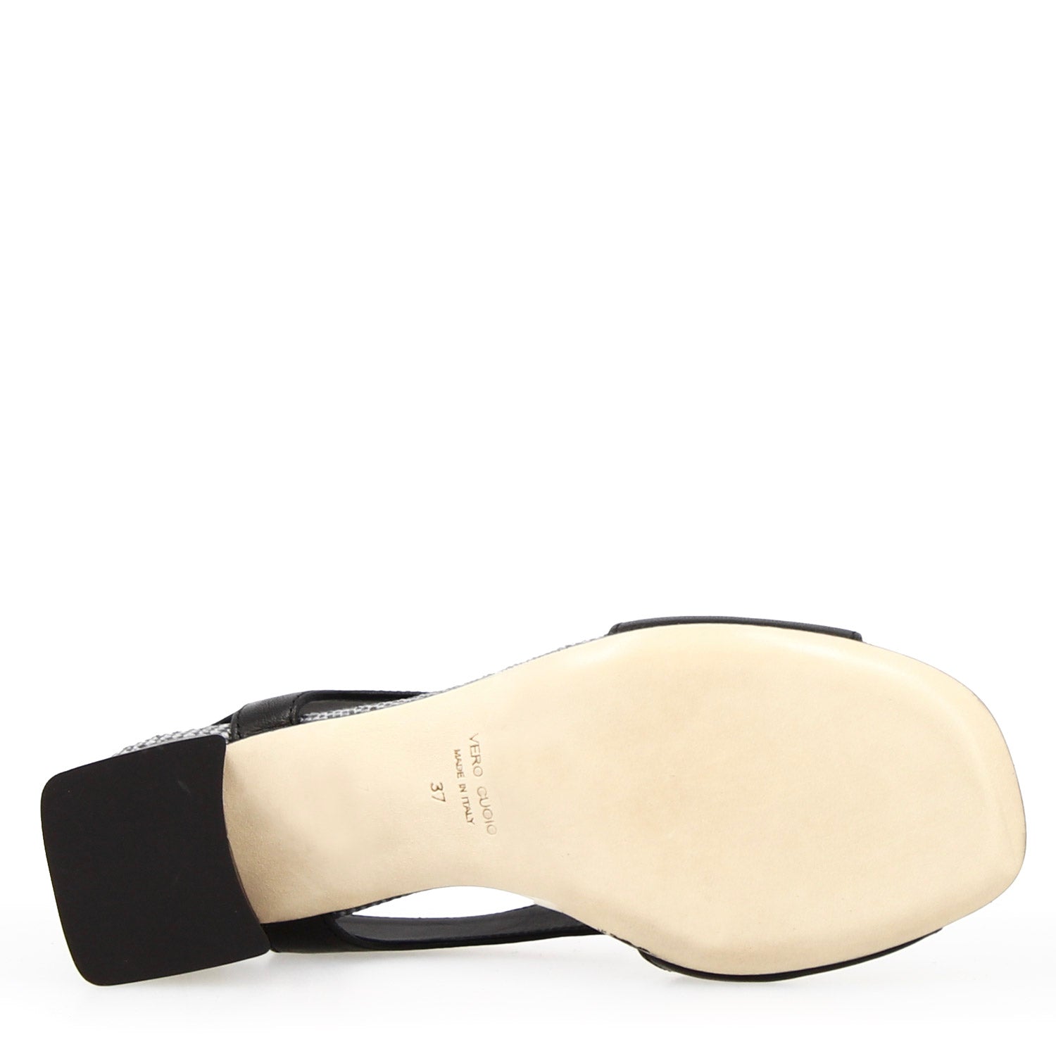 Sandalo da donna Flavia in pelle nera - LeonardoShoes