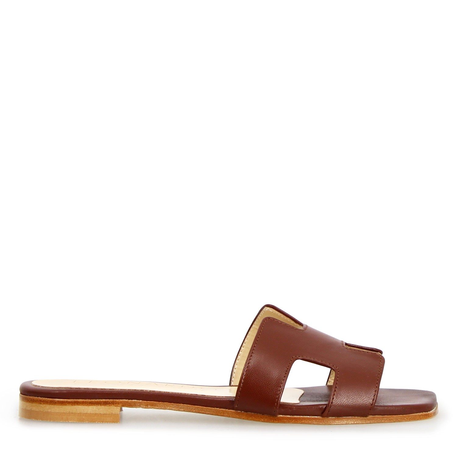 Sandalo da donna Harmony in pelle nappa marrone scuro