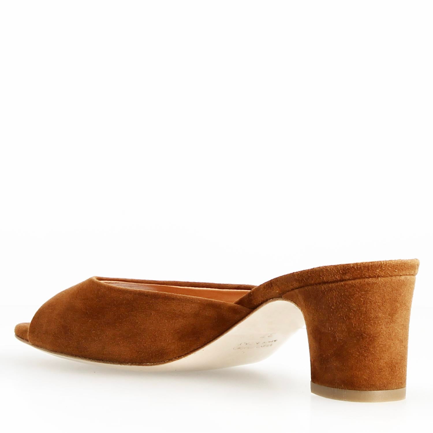 Sandalo Elena mules da donna in camoscio marrone - LeonardoShoes