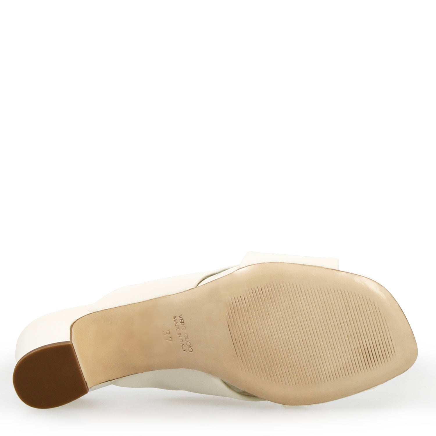 Women's Antiochia white leather mule sandals