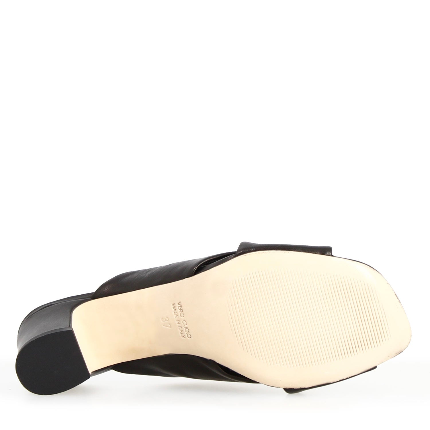 Sandalo mules da donna Antiochia in pelle nera - LeonardoShoes