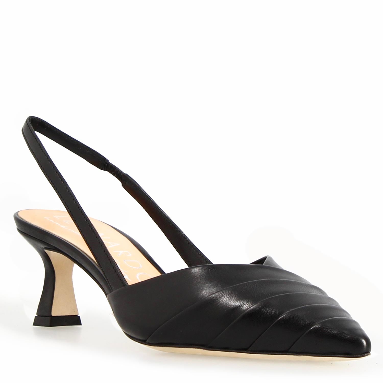 Women's Apollina black leather slingback sandal