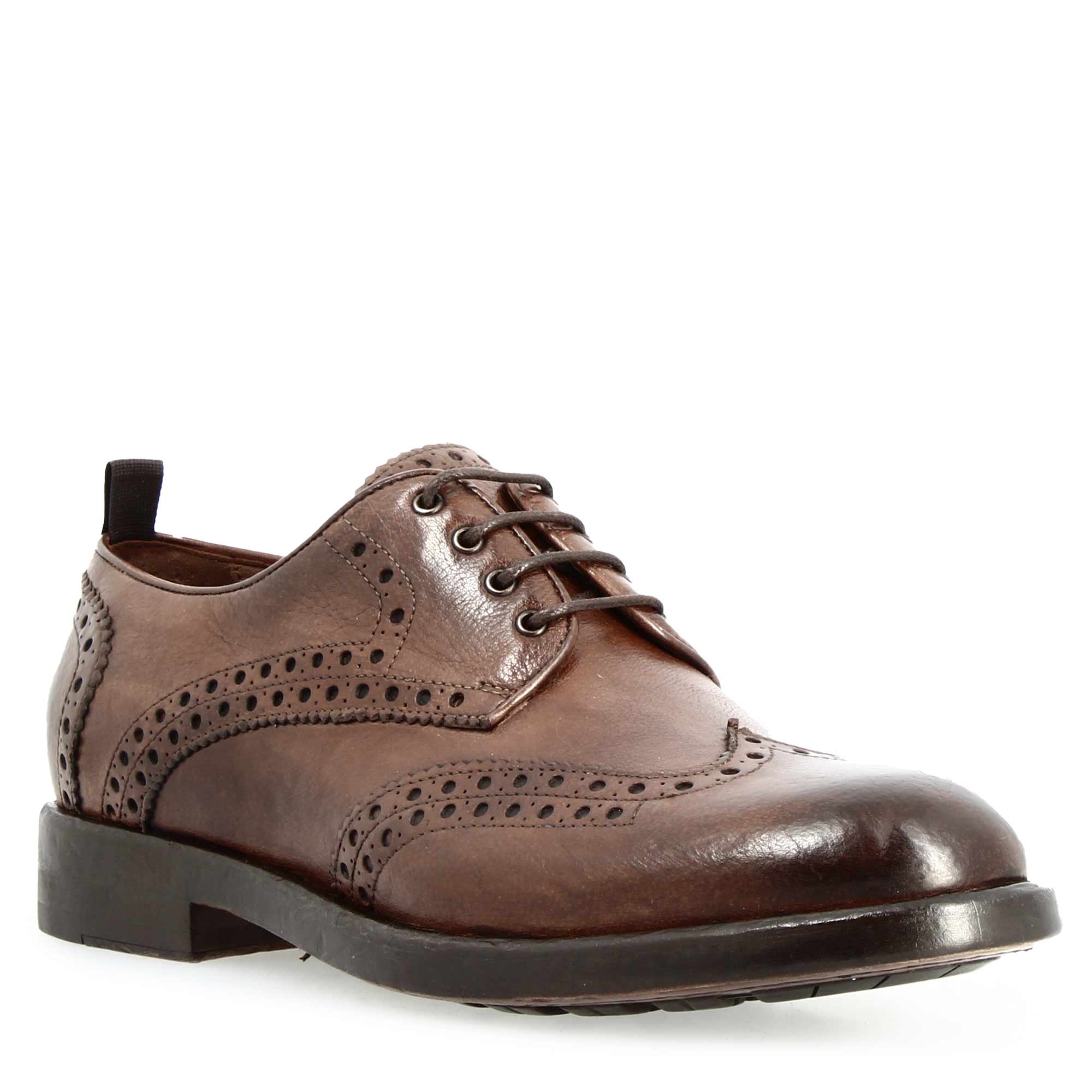 Men's Brown Modern Derby Brogue Shoe