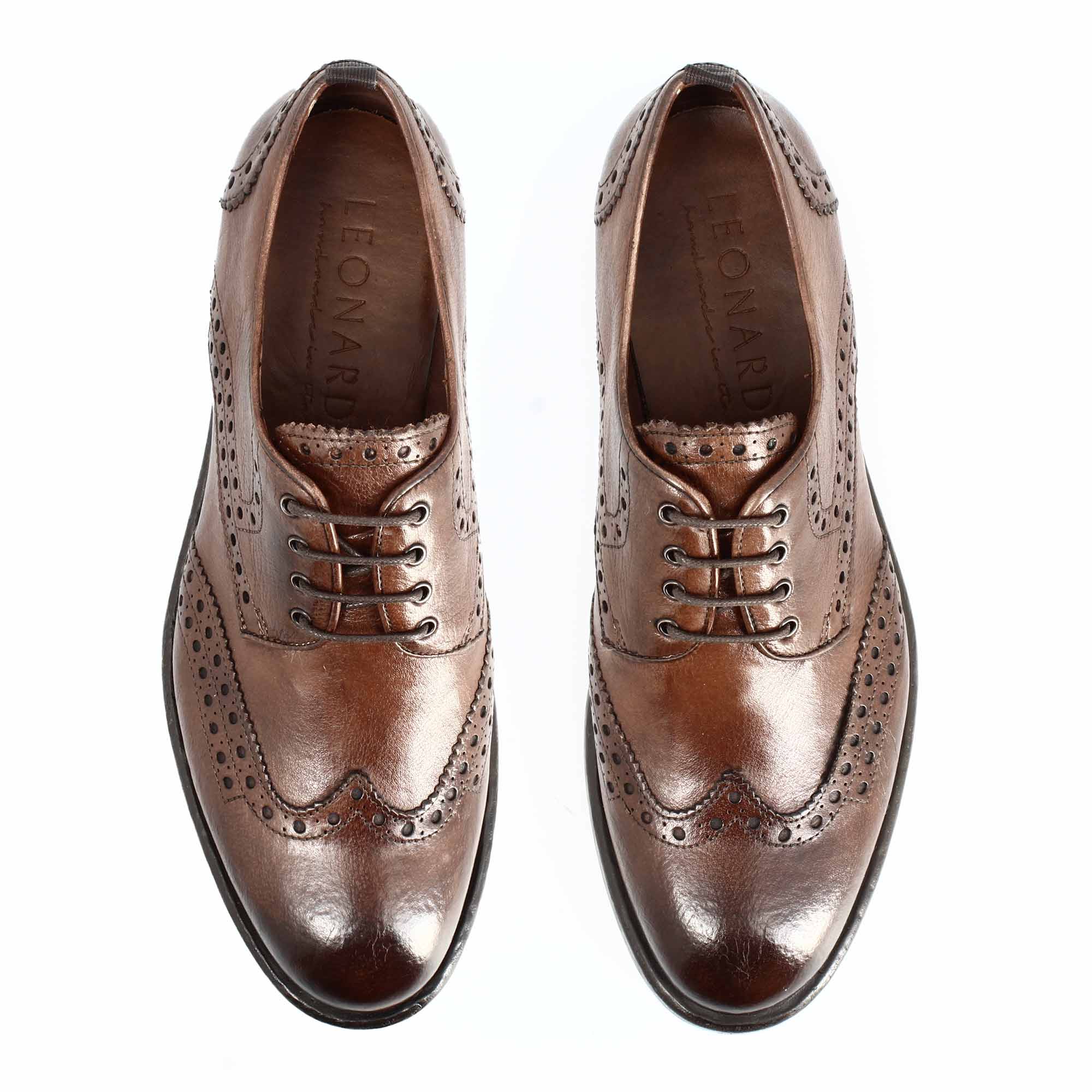 Men's Brown Modern Derby Brogue Shoe