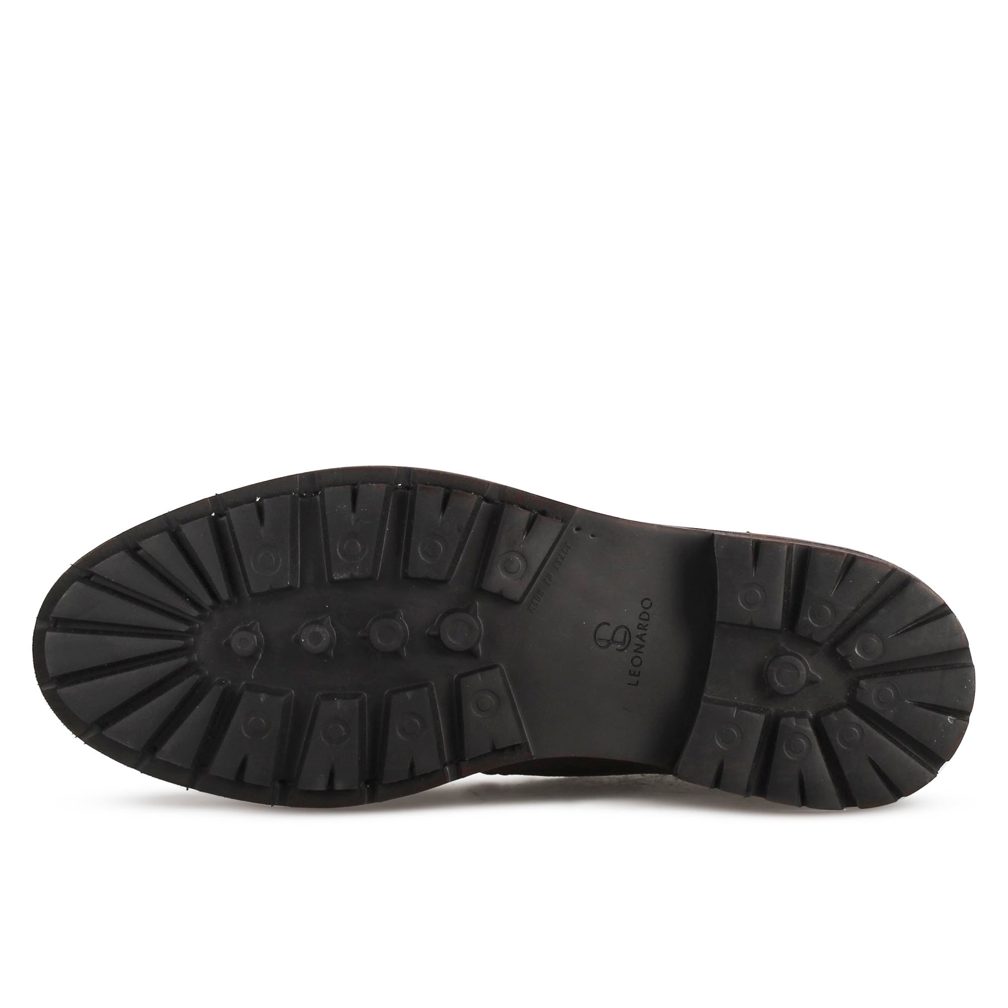 Men's Engineer Lace-Up Shoe in Dark Brown Suede