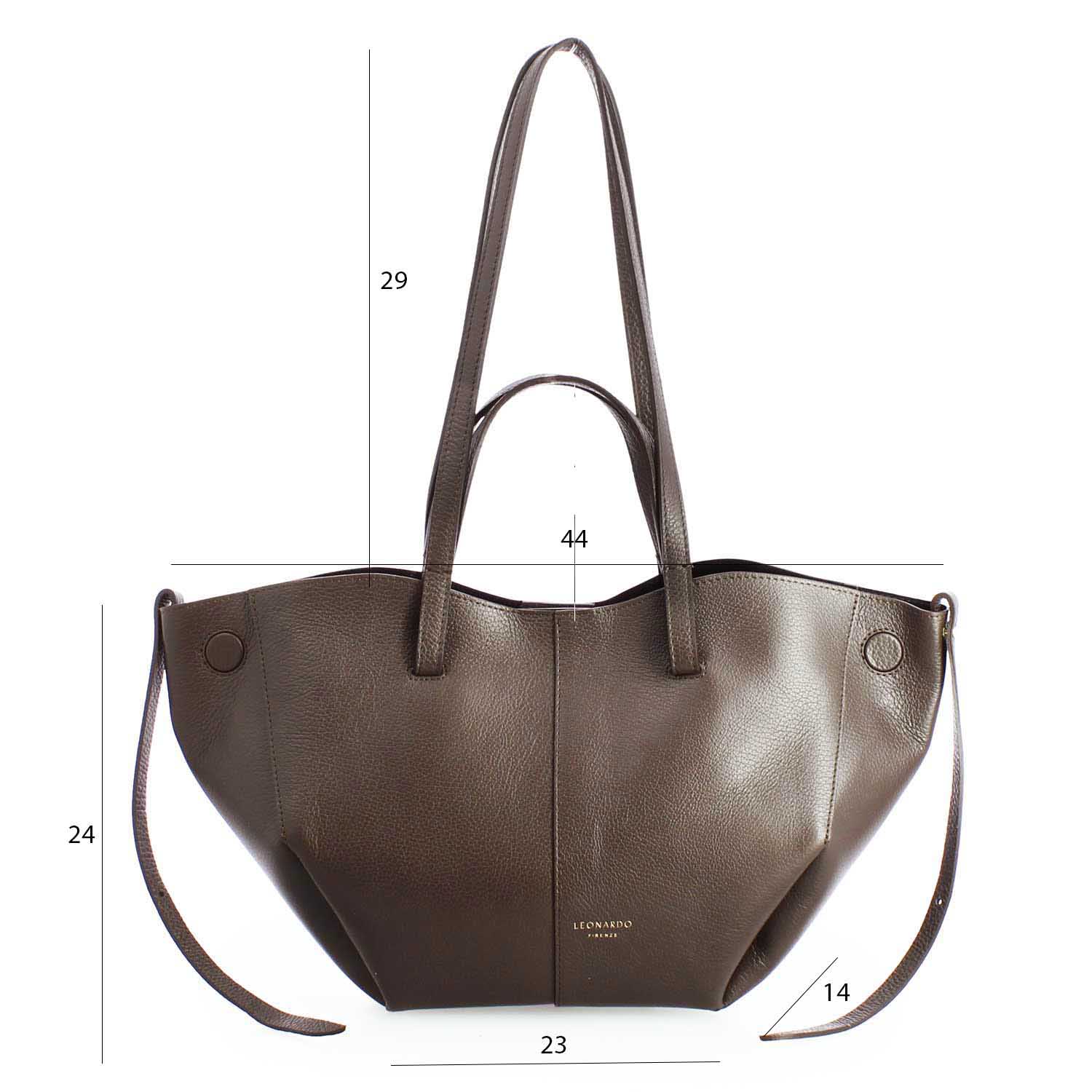Majestic braun leder einkaufstasche für damen