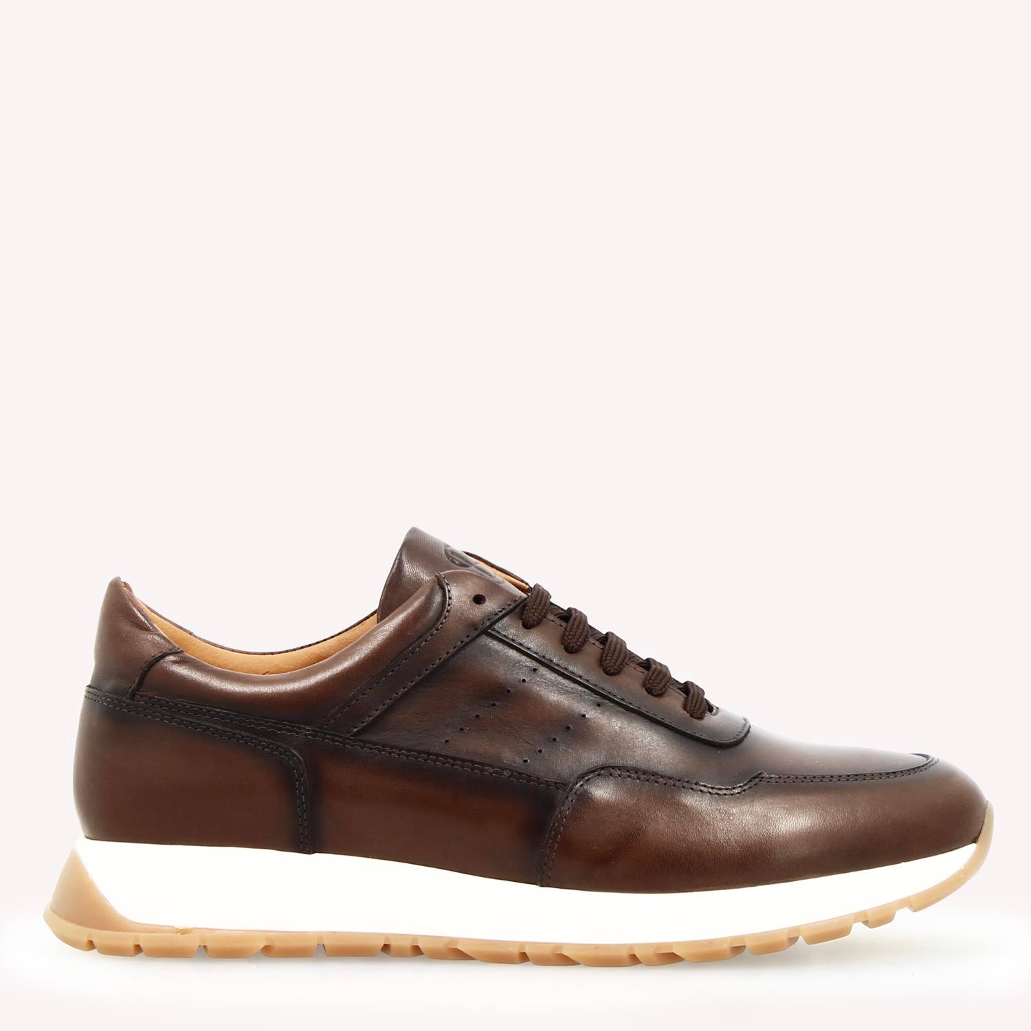 Ateneo sneakers for men in dark brown leather