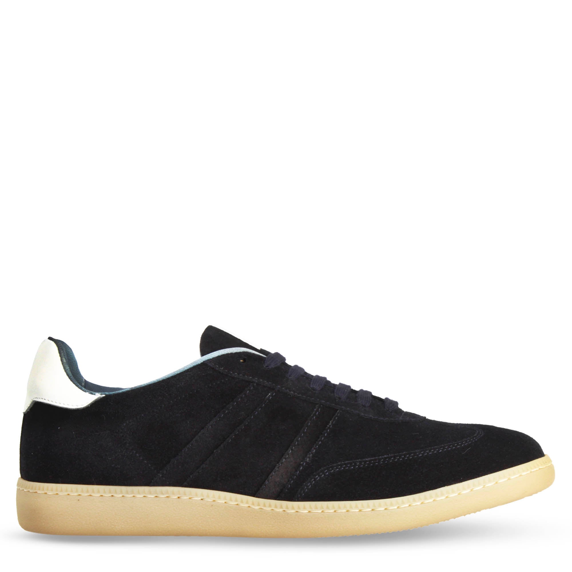 Men's handmade sneaker in blue suede