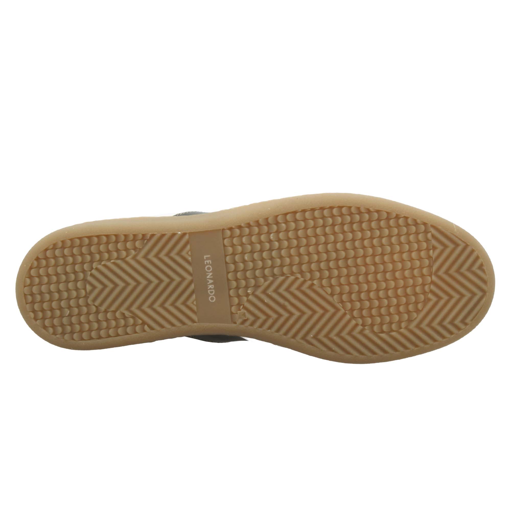 Baskets homme faites main en cuir blanc et vert